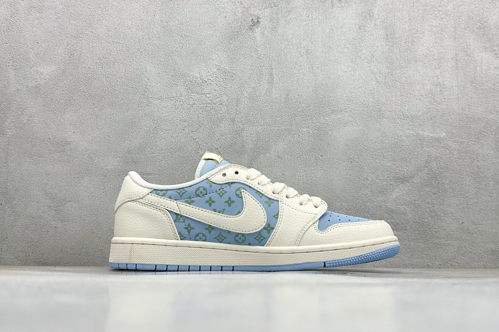 280 XC版Travis Scott x Fragment Design x Air Jordan 1 Low SP AJ1 乔1 LV联名 浅米蓝 低帮文化休闲板鞋 ZH2598-163