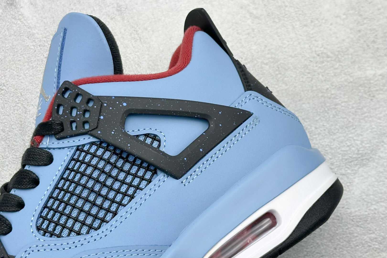 280 新F版Air Jordan AJ4 Retro 黑蓝 中帮篮球鞋 308497-406