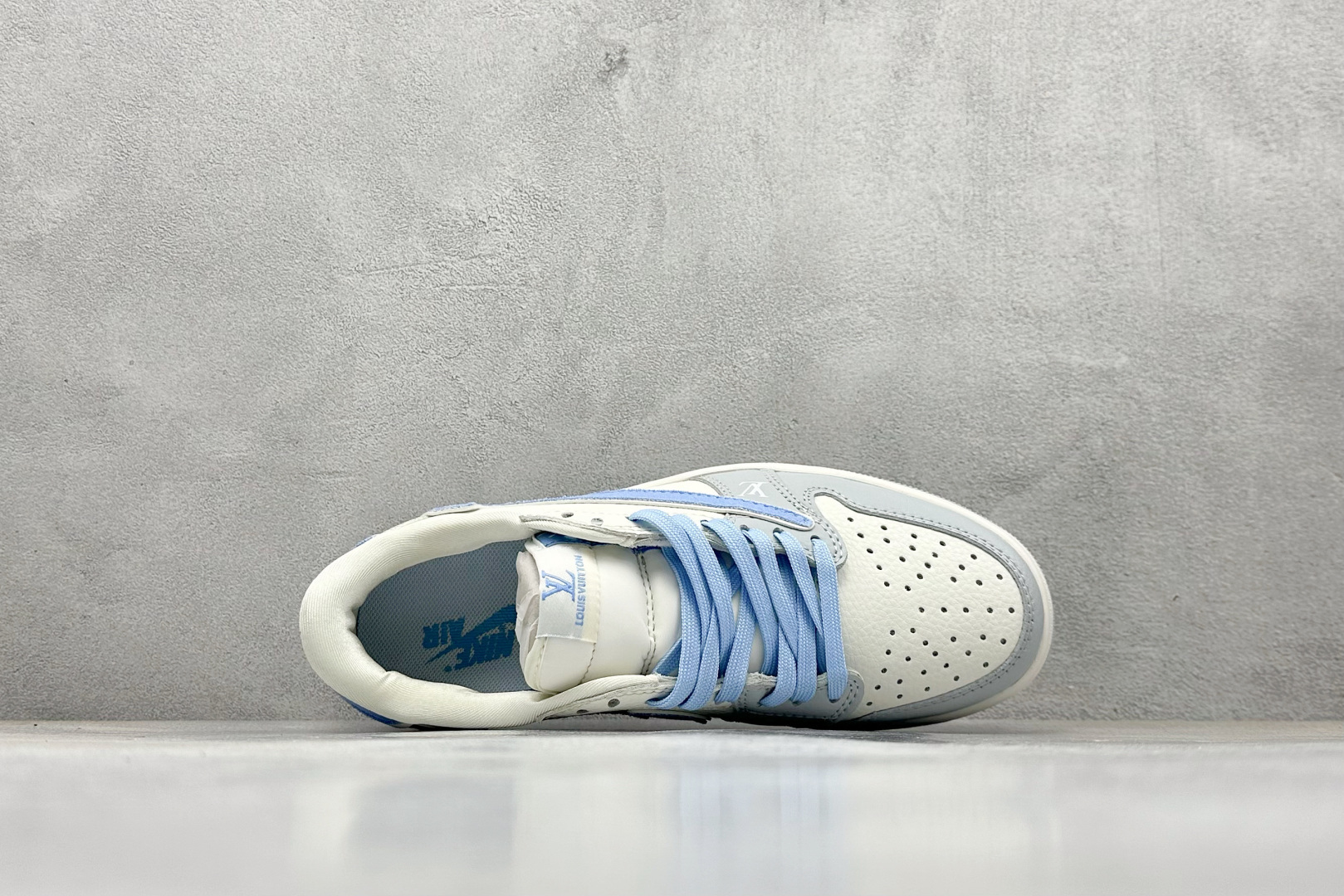 280 Travis Scott x Fragment Design x Jordan Air Jordan 1 Low SP “LV联名-米灰蓝帆布拼接” JW1188-145