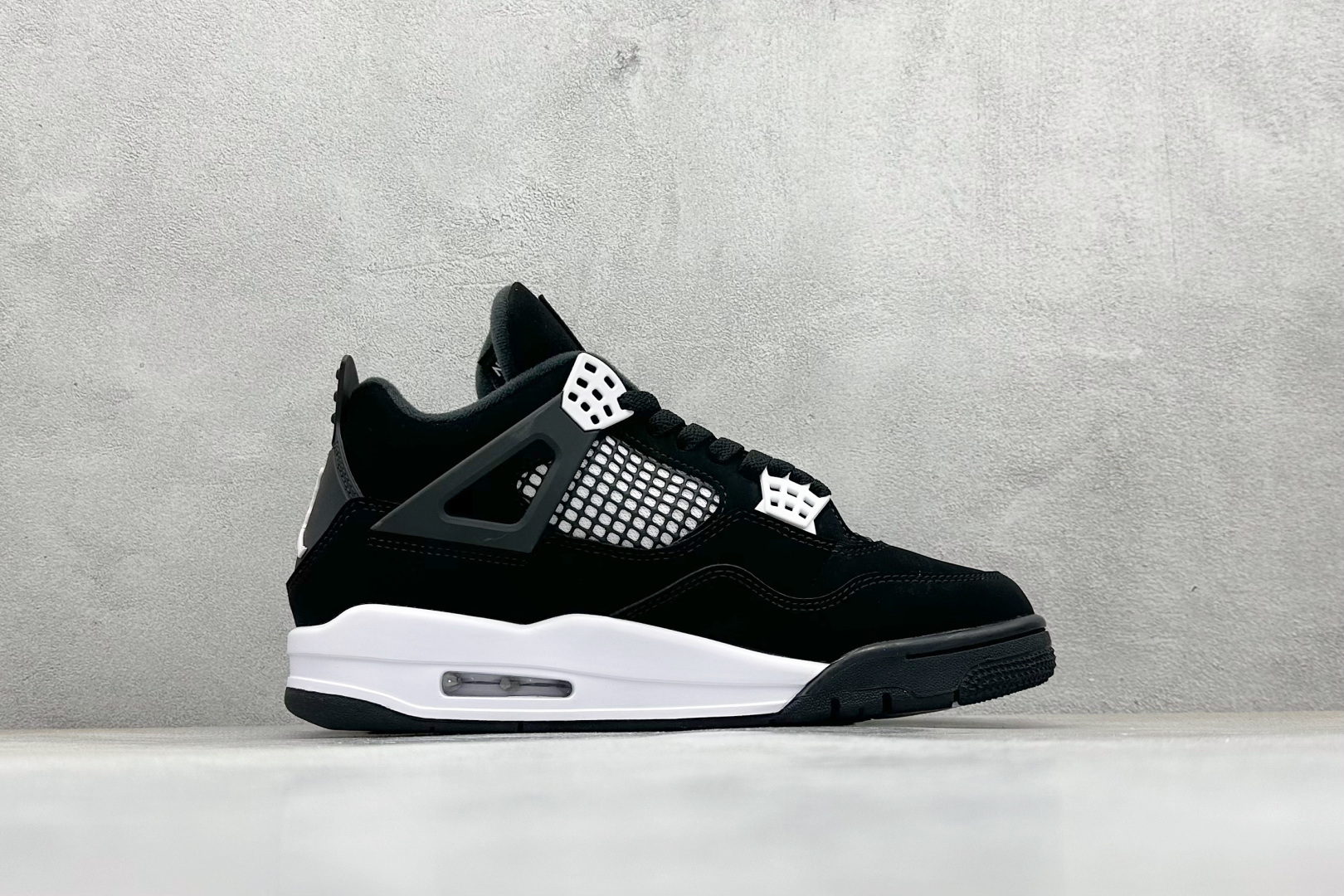 280 新F版Air Jordan AJ4 Retro 黑白 中帮篮球鞋 FQ8138-001