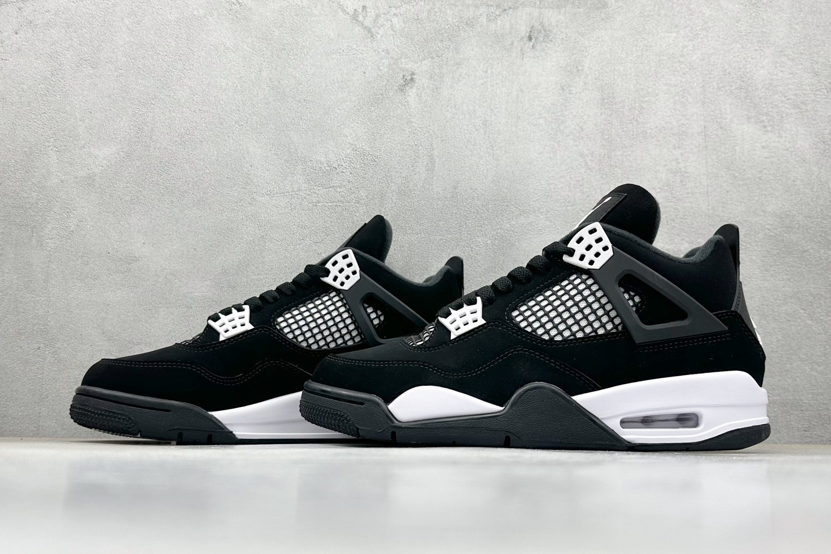 280 新F版Air Jordan AJ4 Retro 黑白 中帮篮球鞋 FQ8138-001