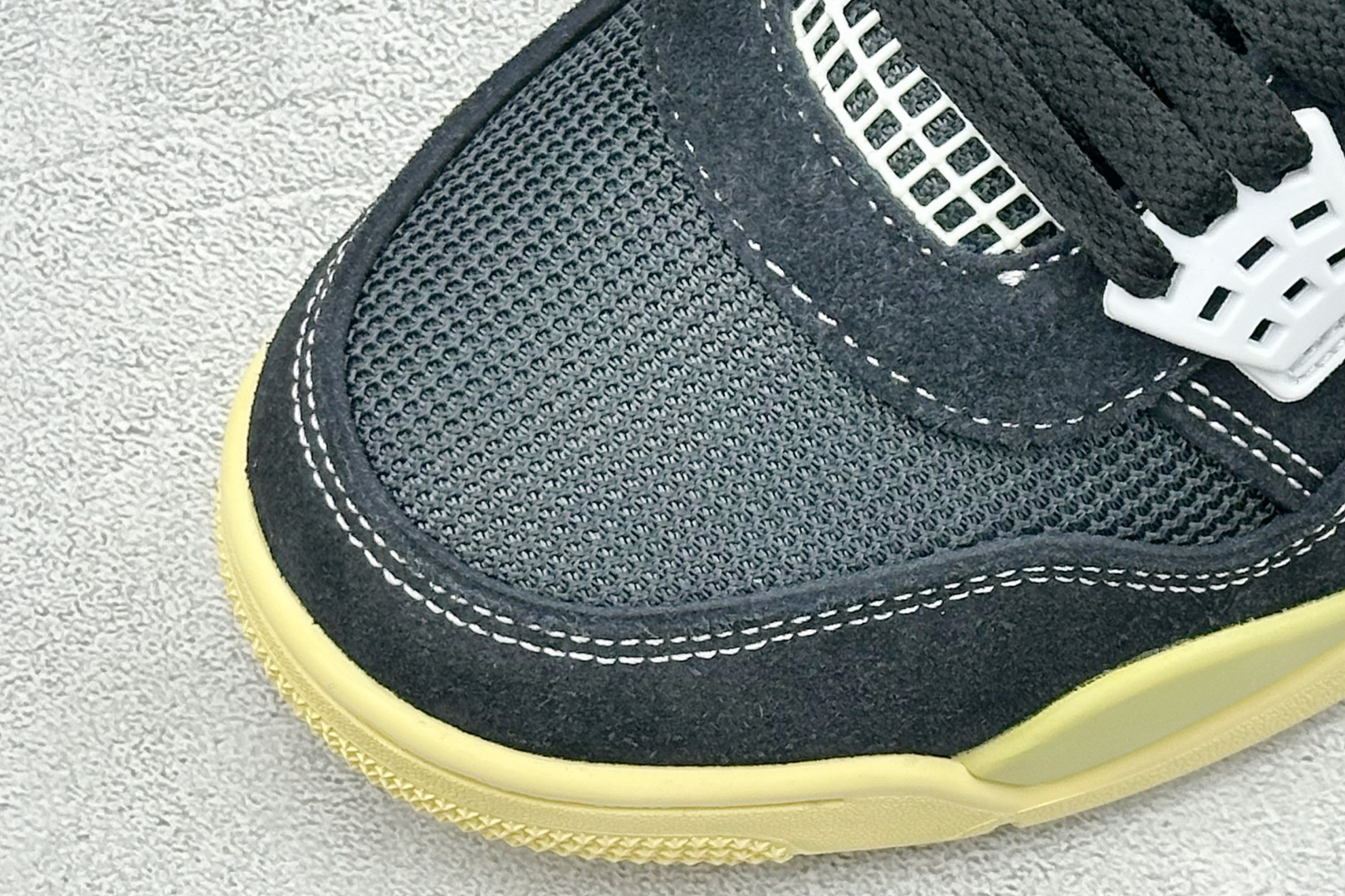 终端放店新F版Air Jordan AJ4 Retro 黑蓝联名 中帮篮球鞋原楦原纸板同源开发 完美呈现
