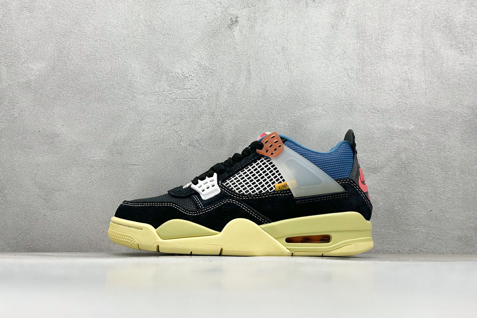 终端放店新F版Air Jordan AJ4 Retro 黑蓝联名 中帮篮球鞋原楦原纸板同源开发 完美呈现