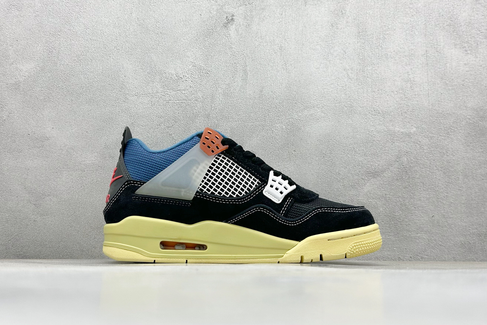 终端放店新F版Air Jordan AJ4 Retro 黑蓝联名 中帮篮球鞋原楦原纸板同源开发 完美呈现