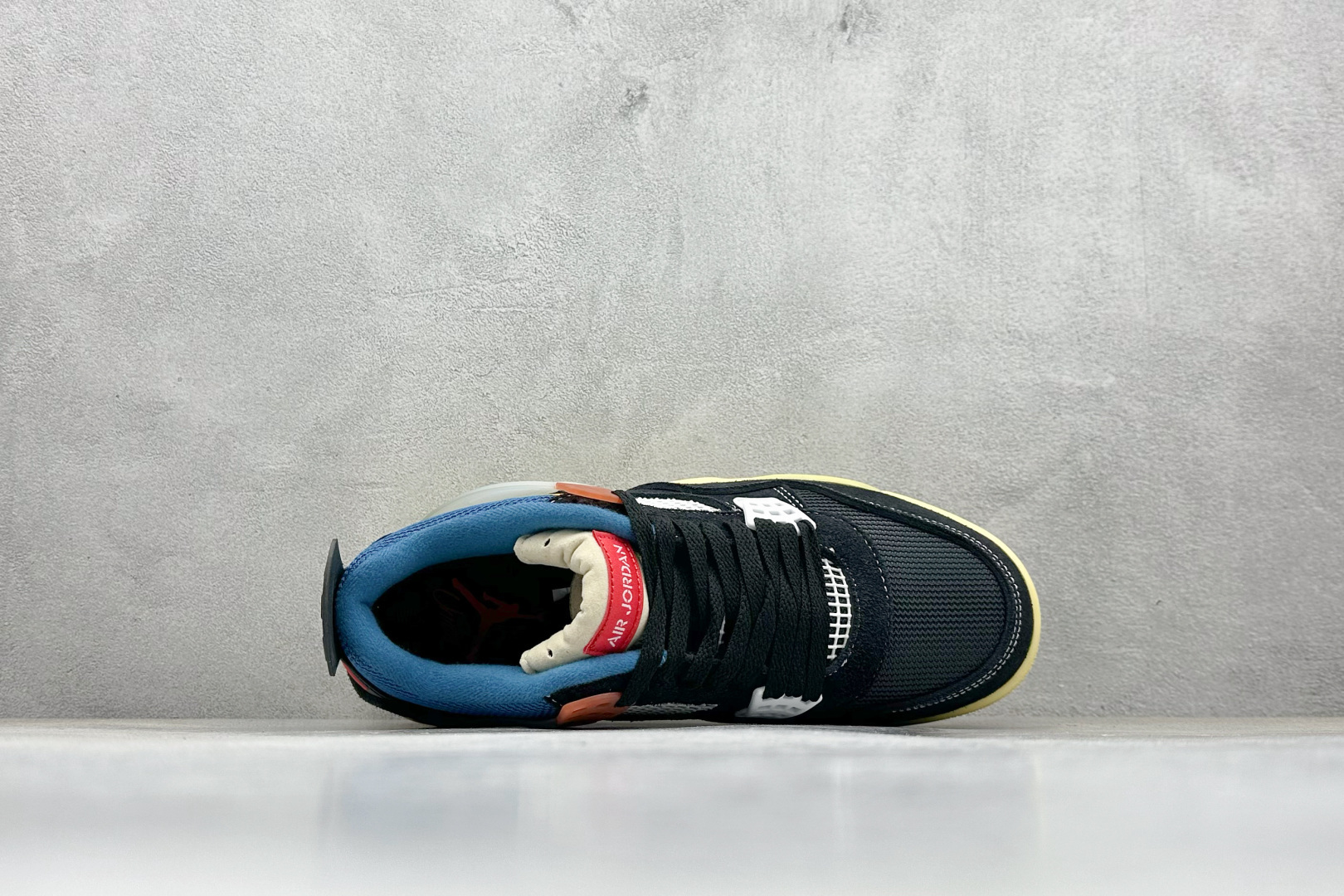 终端放店新F版Air Jordan AJ4 Retro 黑蓝联名 中帮篮球鞋原楦原纸板同源开发 完美呈现