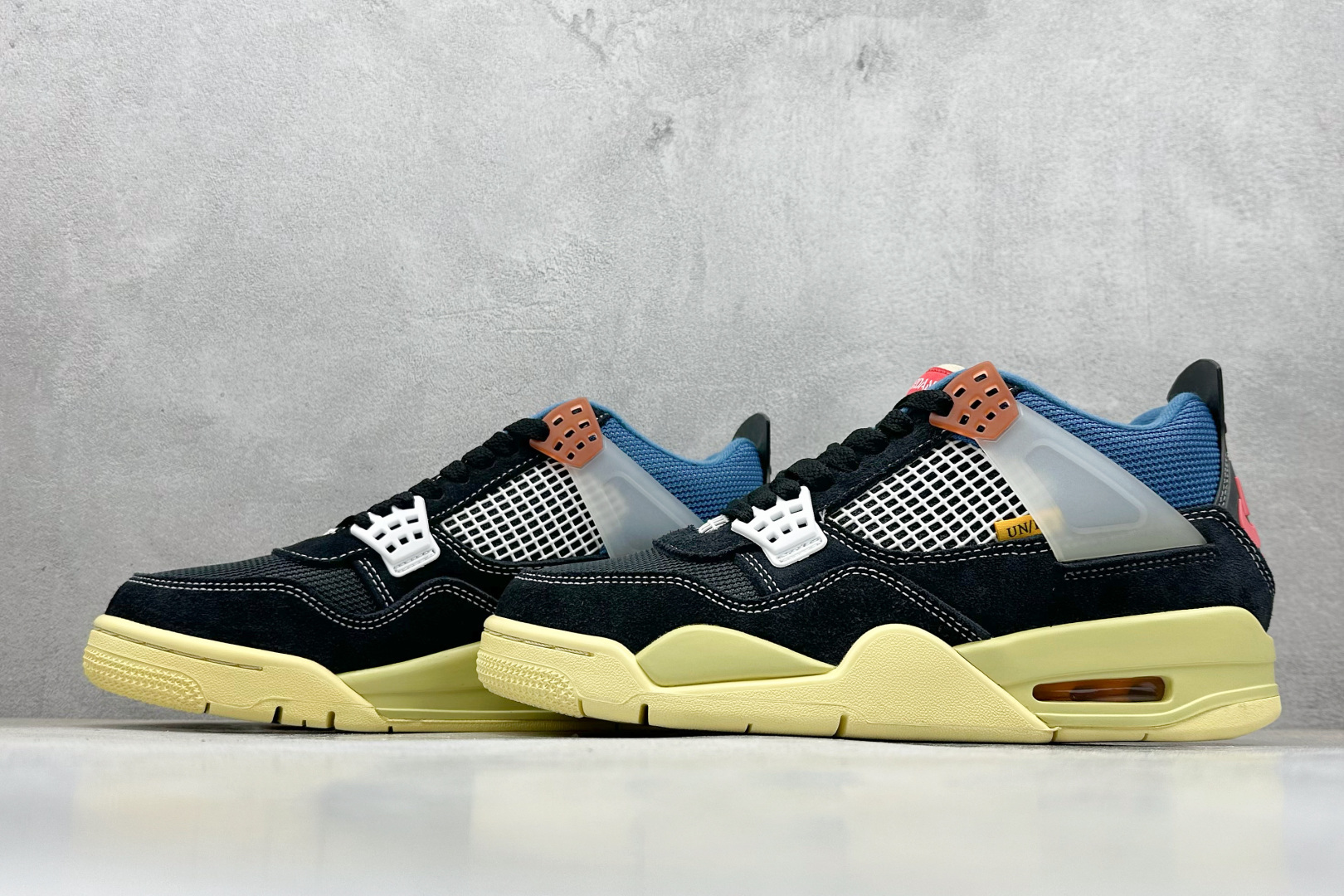 终端放店新F版Air Jordan AJ4 Retro 黑蓝联名 中帮篮球鞋原楦原纸板同源开发 完美呈现