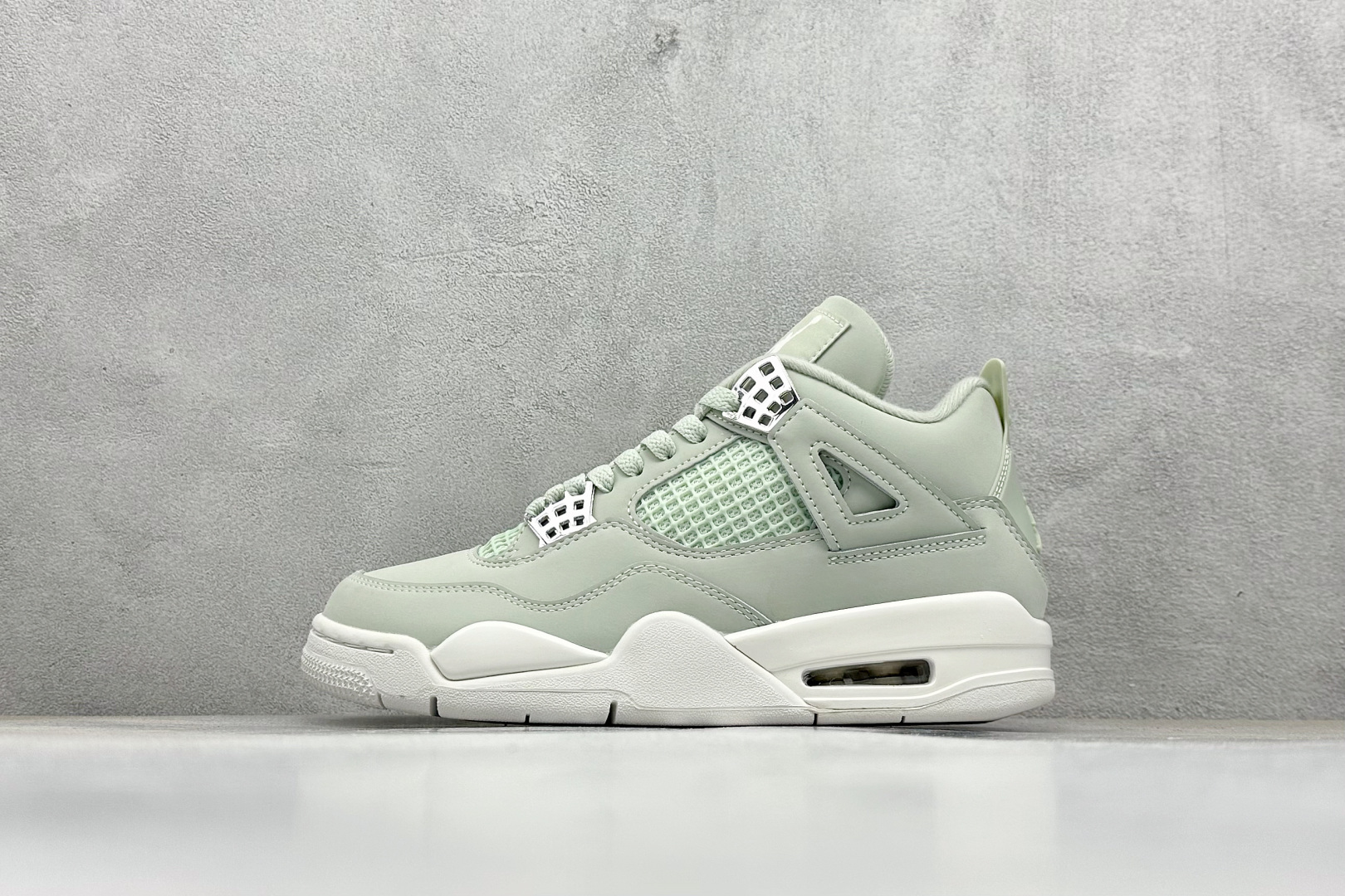 终端放店新F版Air Jordan AJ4 Retro 薄荷绿 中帮篮球鞋原楦原纸板同源开发 完美呈现乔