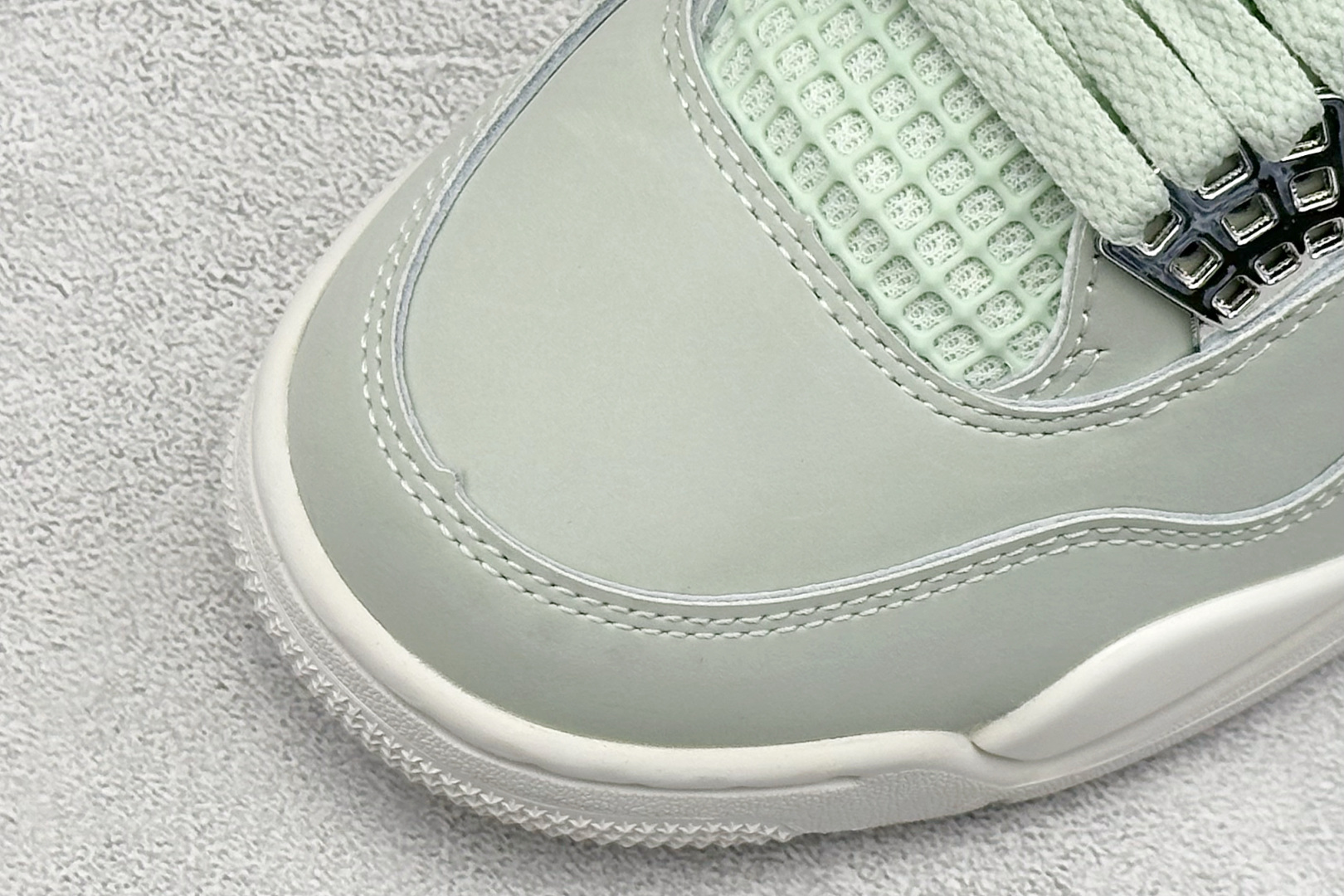 终端放店新F版Air Jordan AJ4 Retro 薄荷绿 中帮篮球鞋原楦原纸板同源开发 完美呈现乔