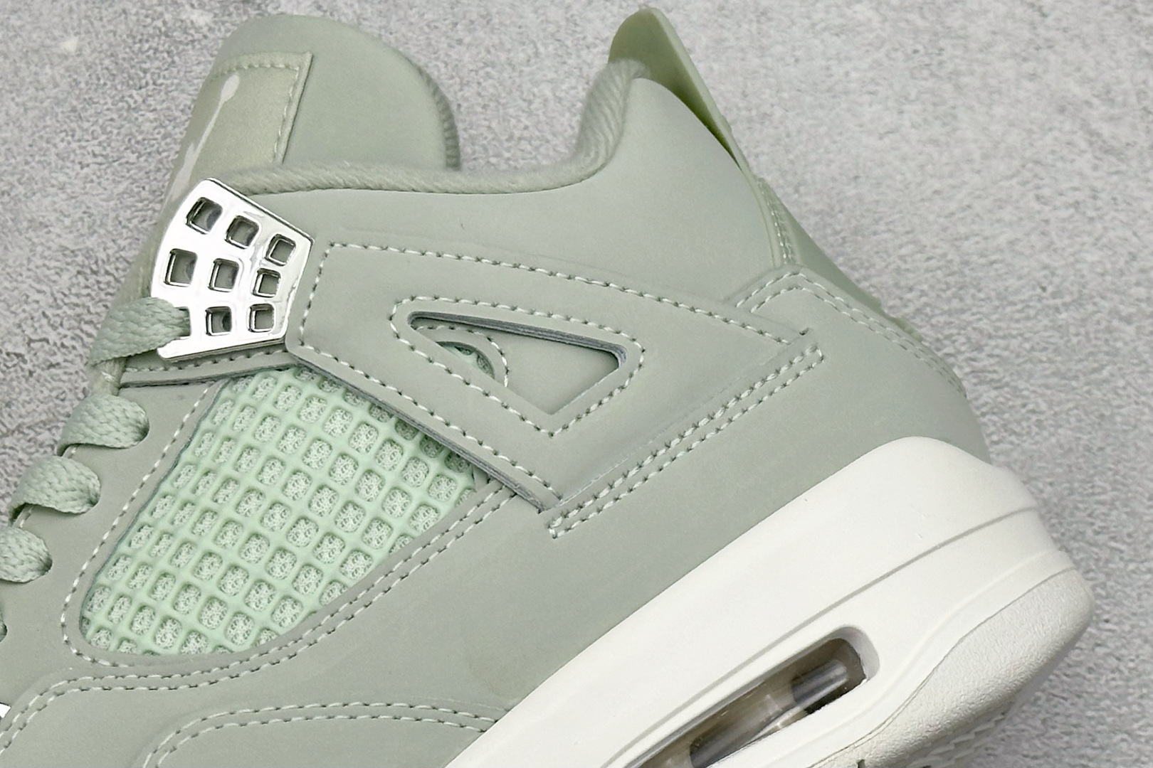 终端放店新F版Air Jordan AJ4 Retro 薄荷绿 中帮篮球鞋原楦原纸板同源开发 完美呈现乔