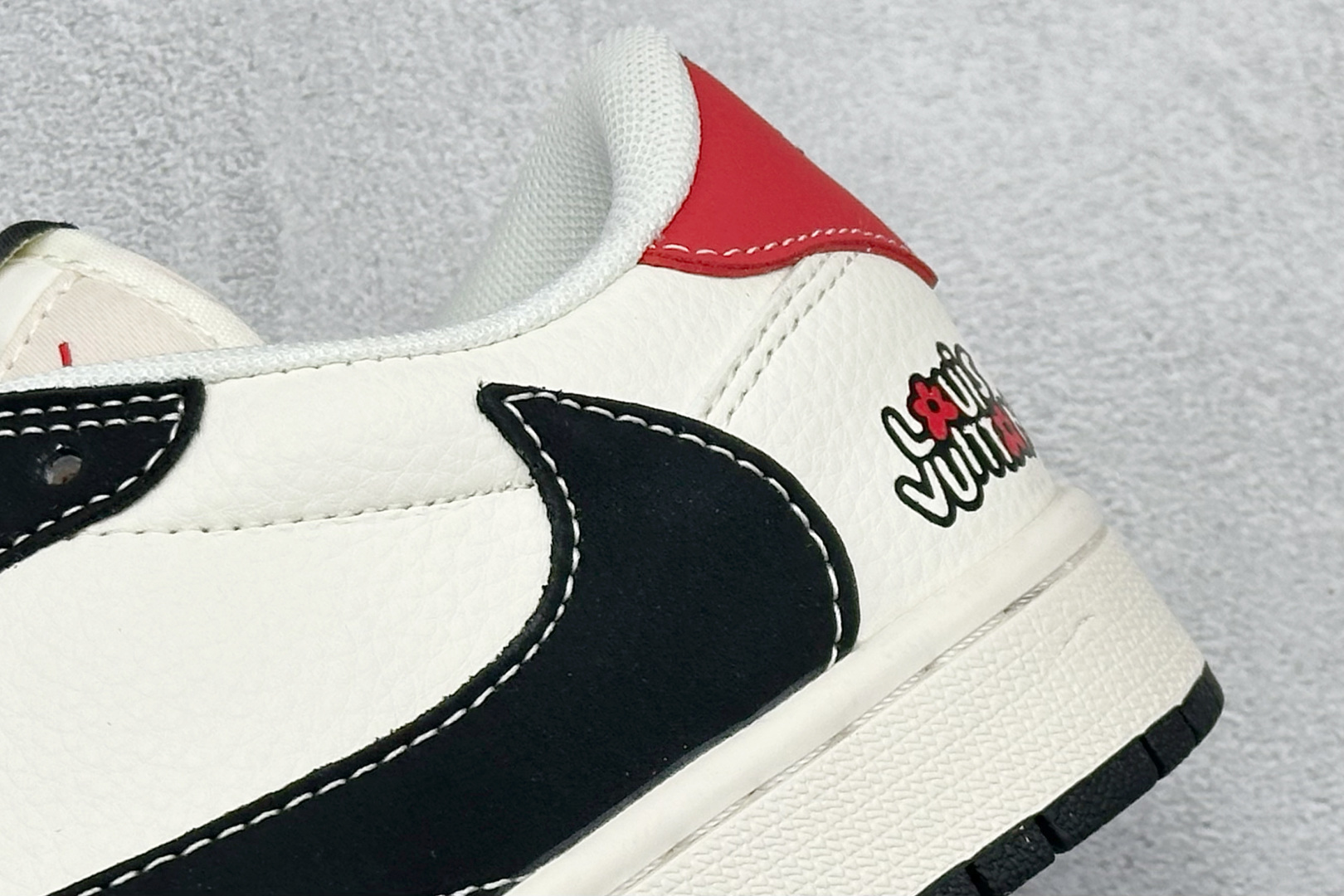 280 XC版Travis Scott x Fragment Design x Air Jordan 1 Low SP AJ1 乔1 LV联名 红尾黑勾 低帮文化休闲板鞋 ZH2598-162