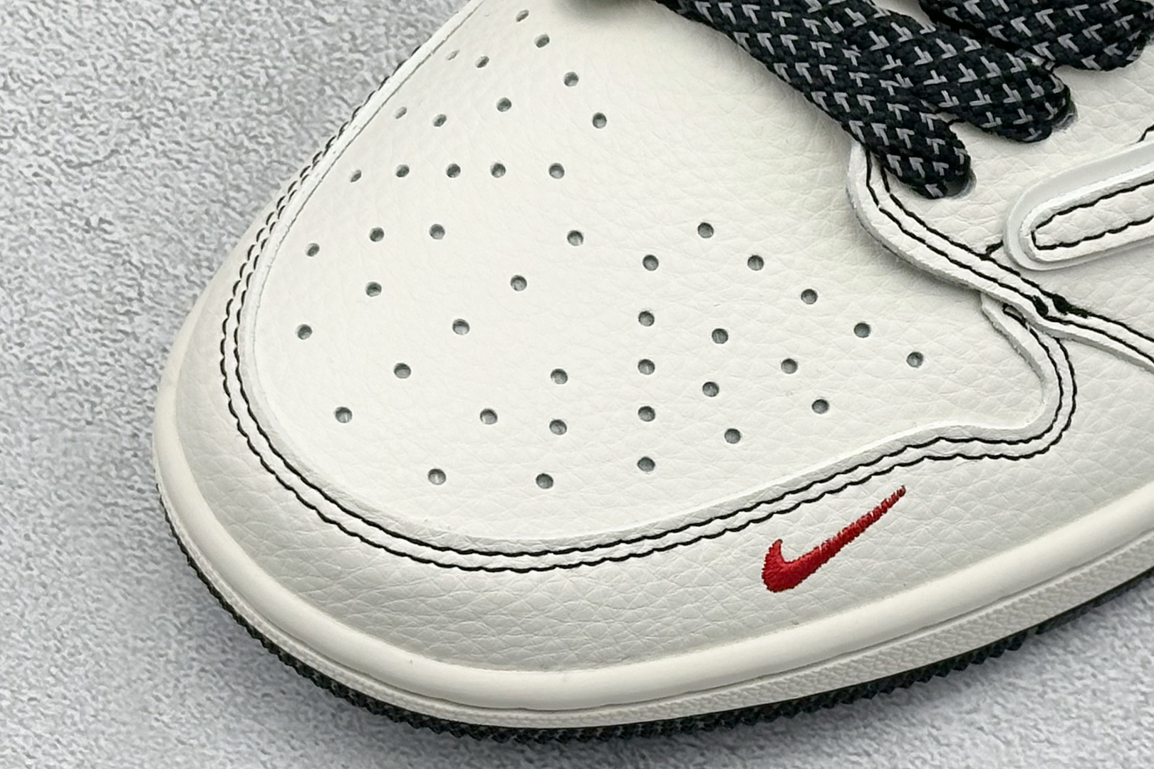 280 Travis Scott x Fragment Design x Air Jordan 1 Low SP AJ1 乔1联名 米黑线小红勾 低帮文化休闲板鞋 HH7518-089