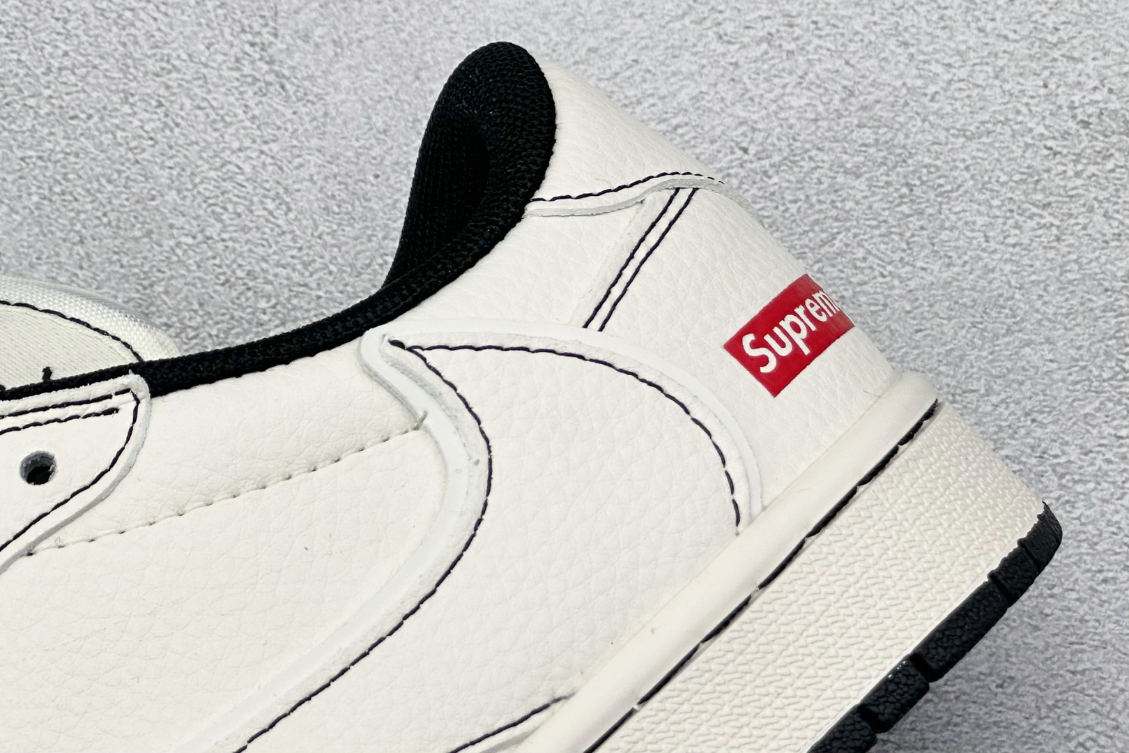 280 Travis Scott x Fragment Design x Air Jordan 1 Low SP AJ1 乔1联名 米黑线小红勾 低帮文化休闲板鞋 HH7518-089