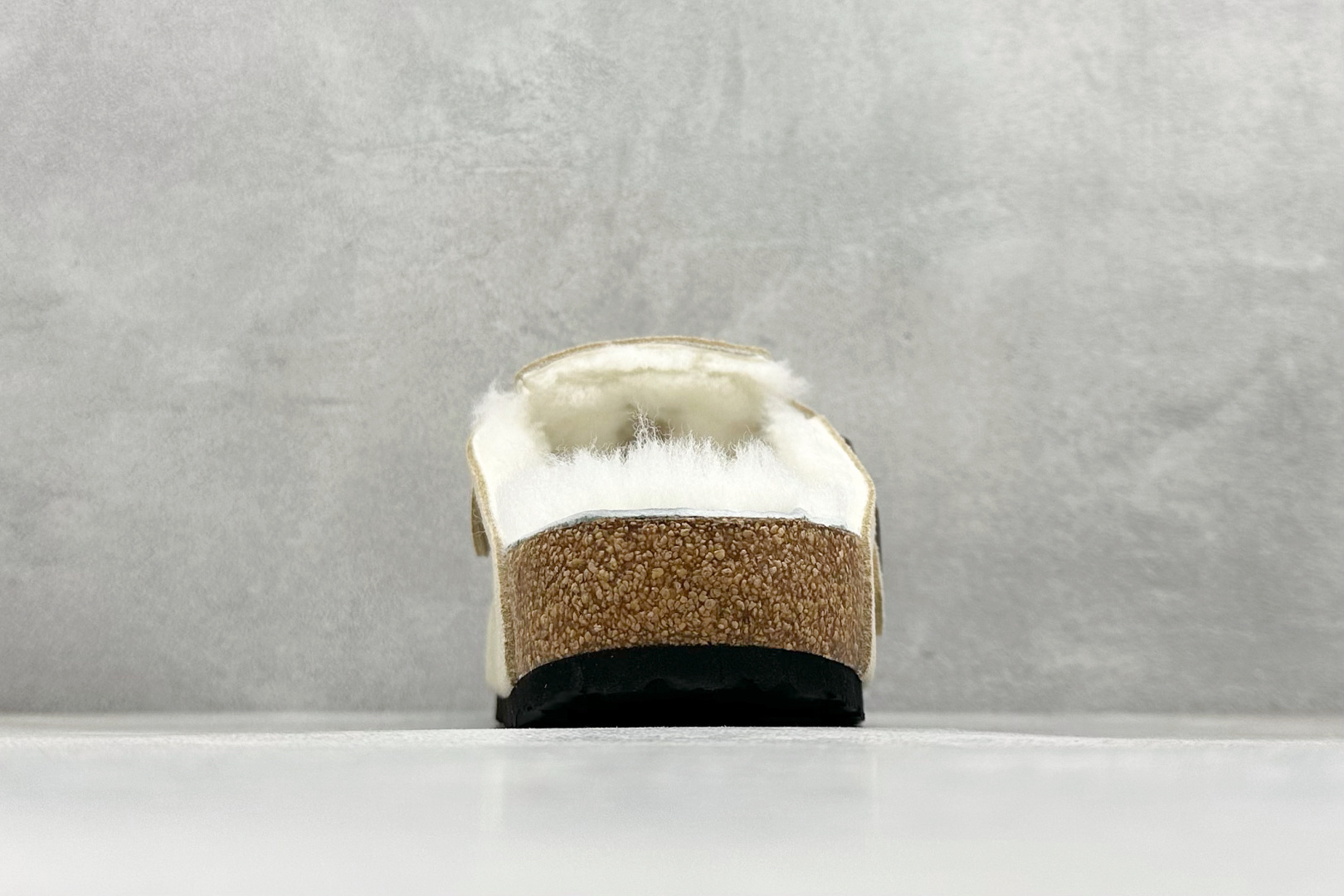 220 BK版Birkenstock 博肯包头半拖毛绒系列 栗色反绒毛里 0129423