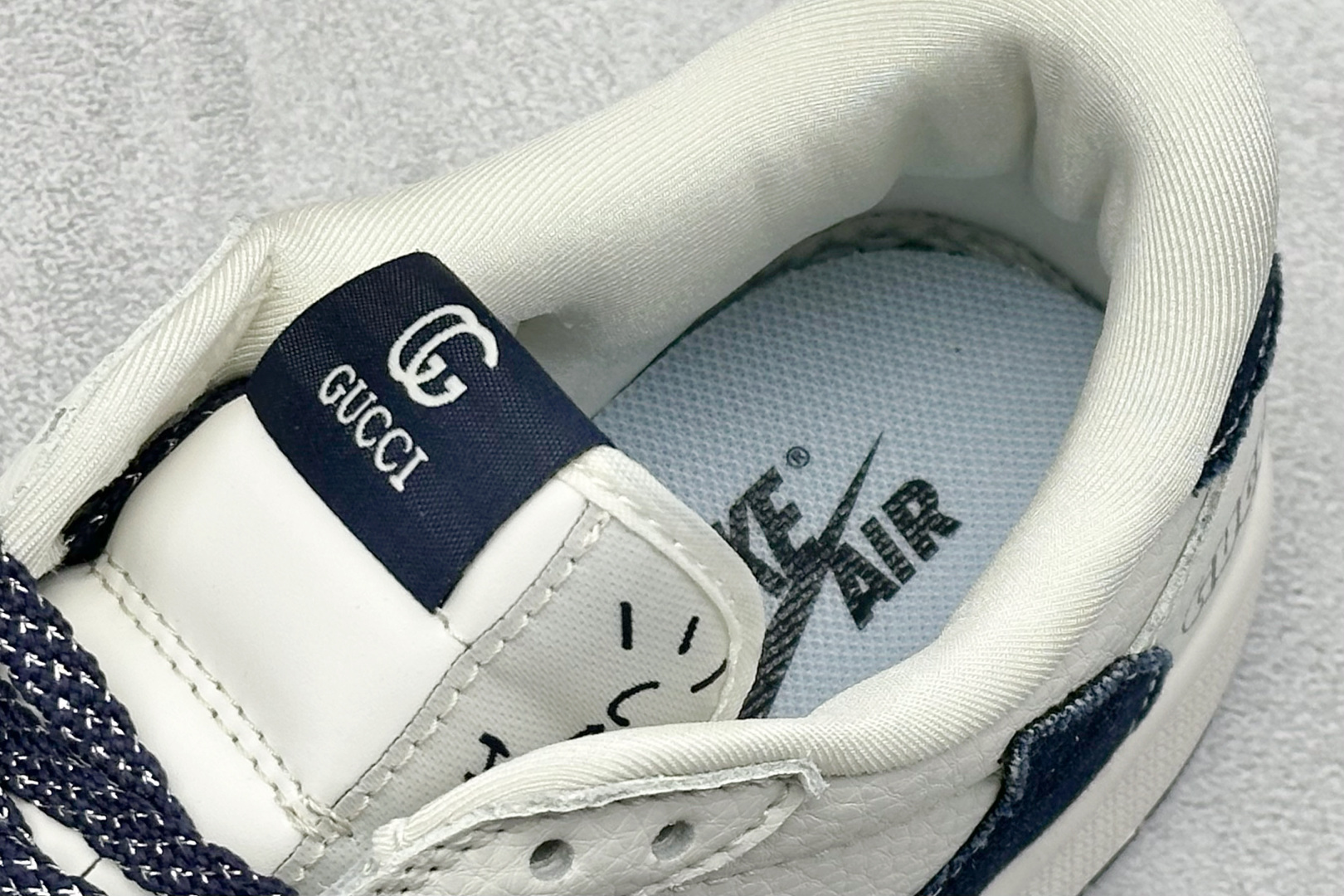 280 Travis Scott x Fragment Design x Air Jordan 1 Low SP AJ1 乔1联名 米蓝牛仔布 低帮文化休闲板鞋 JW1188-148