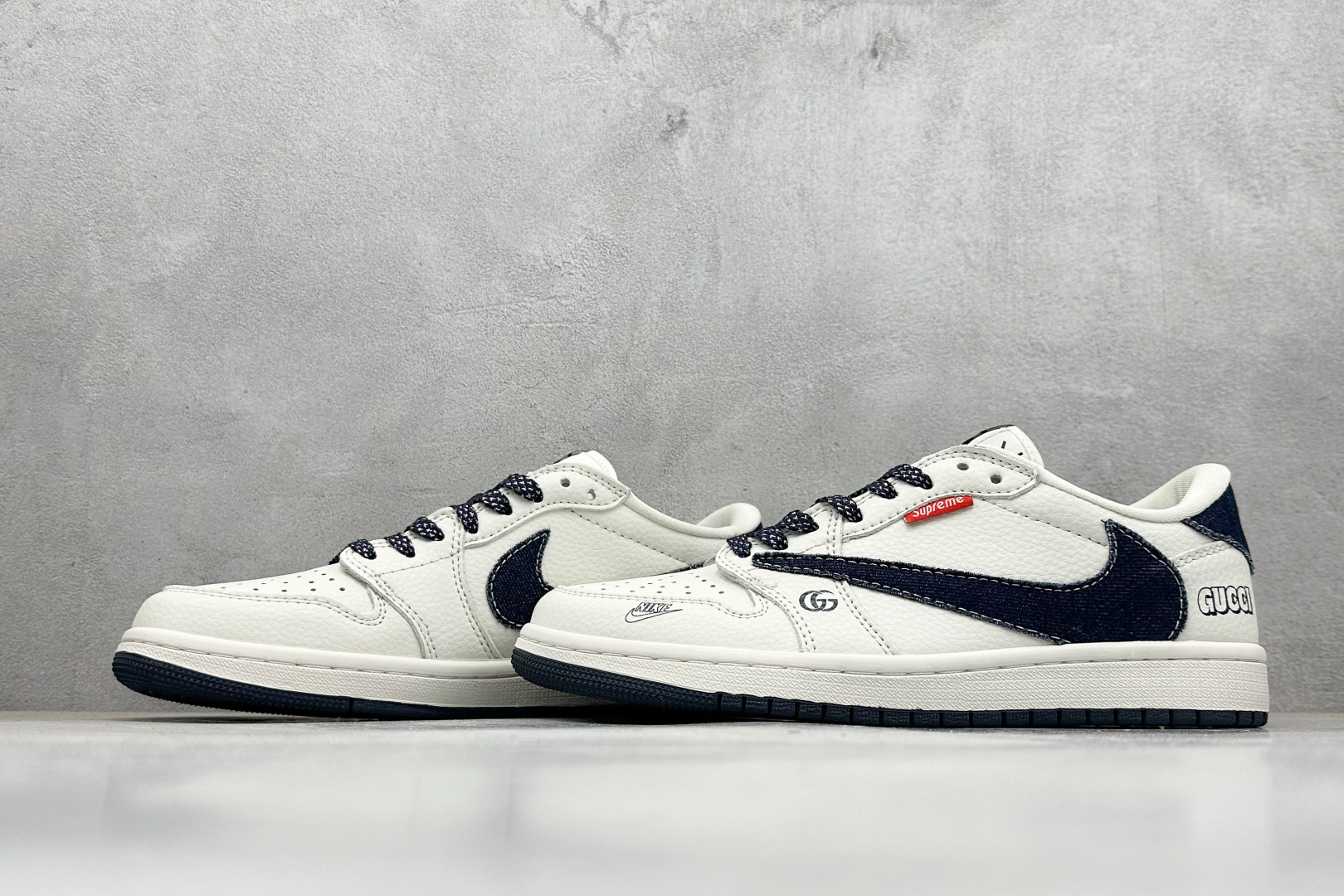 280 Travis Scott x Fragment Design x Air Jordan 1 Low SP AJ1 乔1联名 米蓝牛仔布 低帮文化休闲板鞋 JW1188-148