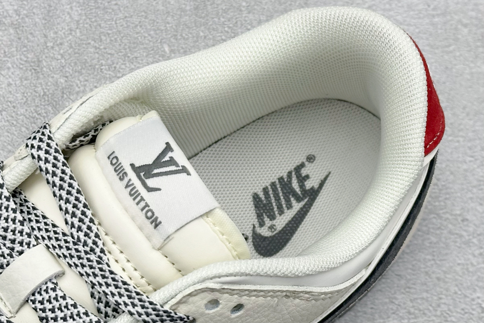 280 Nike SB Dunk Low LV联名 米灰红布标 周年高端定制 低帮休闲板鞋 HT5088-606