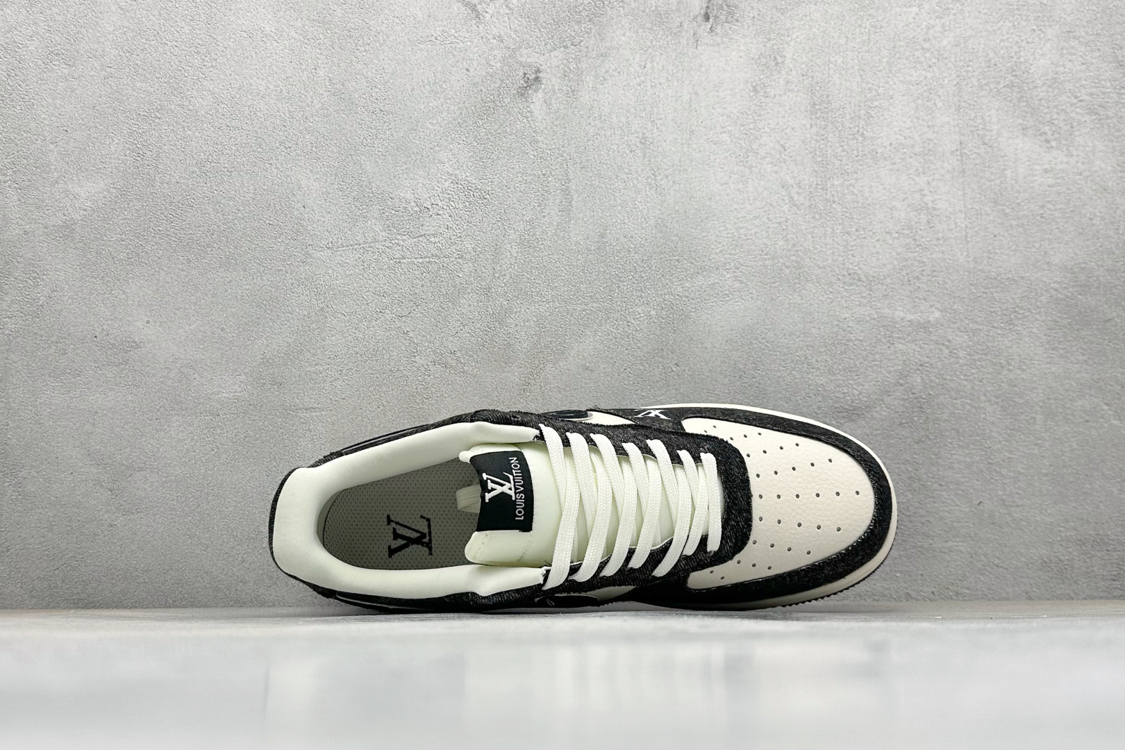 SC版Nike Air Force 1'07 Low 联名 双色底黑牛仔 空军一号低帮休闲板鞋 DX1888-097