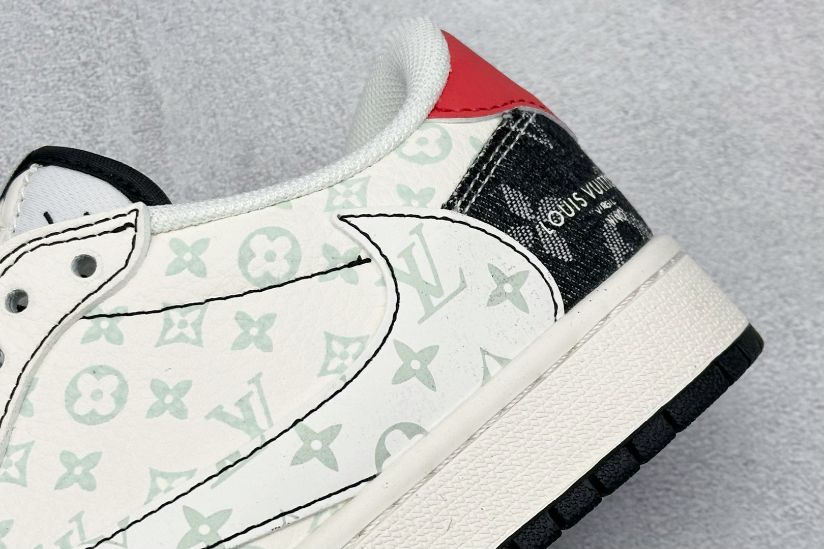 280 XC版Travis Scott x Fragment Design x Air Jordan 1 Low SP AJ1 乔1联名 米黑牛仔 低帮文化休闲板鞋 CX5050-Y28