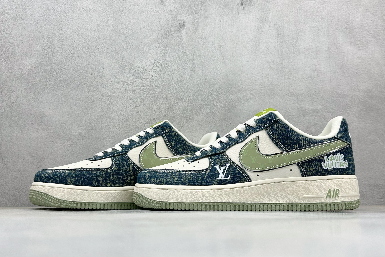 SC版Nike Air Force 1'07 Low 联名 青黛牛仔 空军一号低帮休闲板鞋 DX1888-098
