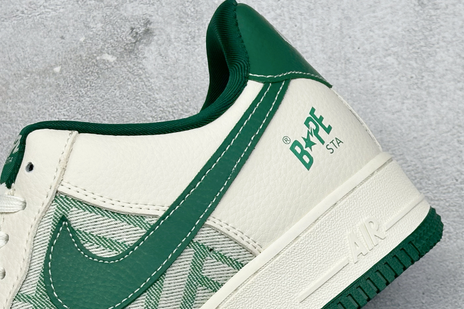 SC版Nike Air Force 1'07 Low BAPE联名 奶白薄荷 空军一号低帮休闲板鞋 DK0188-089