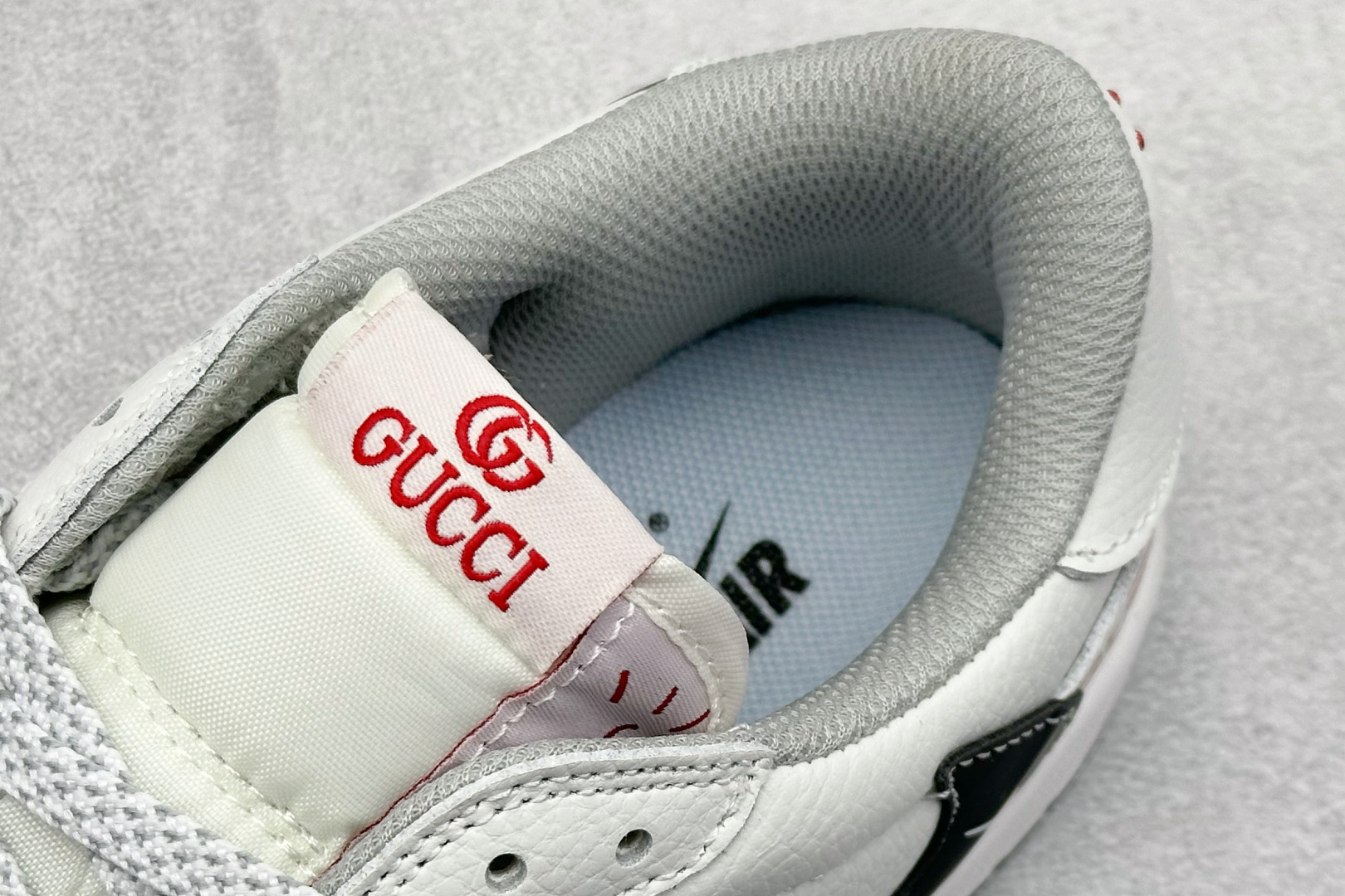 XC版Travis Scott x Fragment Design x Air Jordan 1 Low SP AJ1 乔1古驰联名 白黑裂纹勾 低帮文化休闲板鞋 DZ5899-029