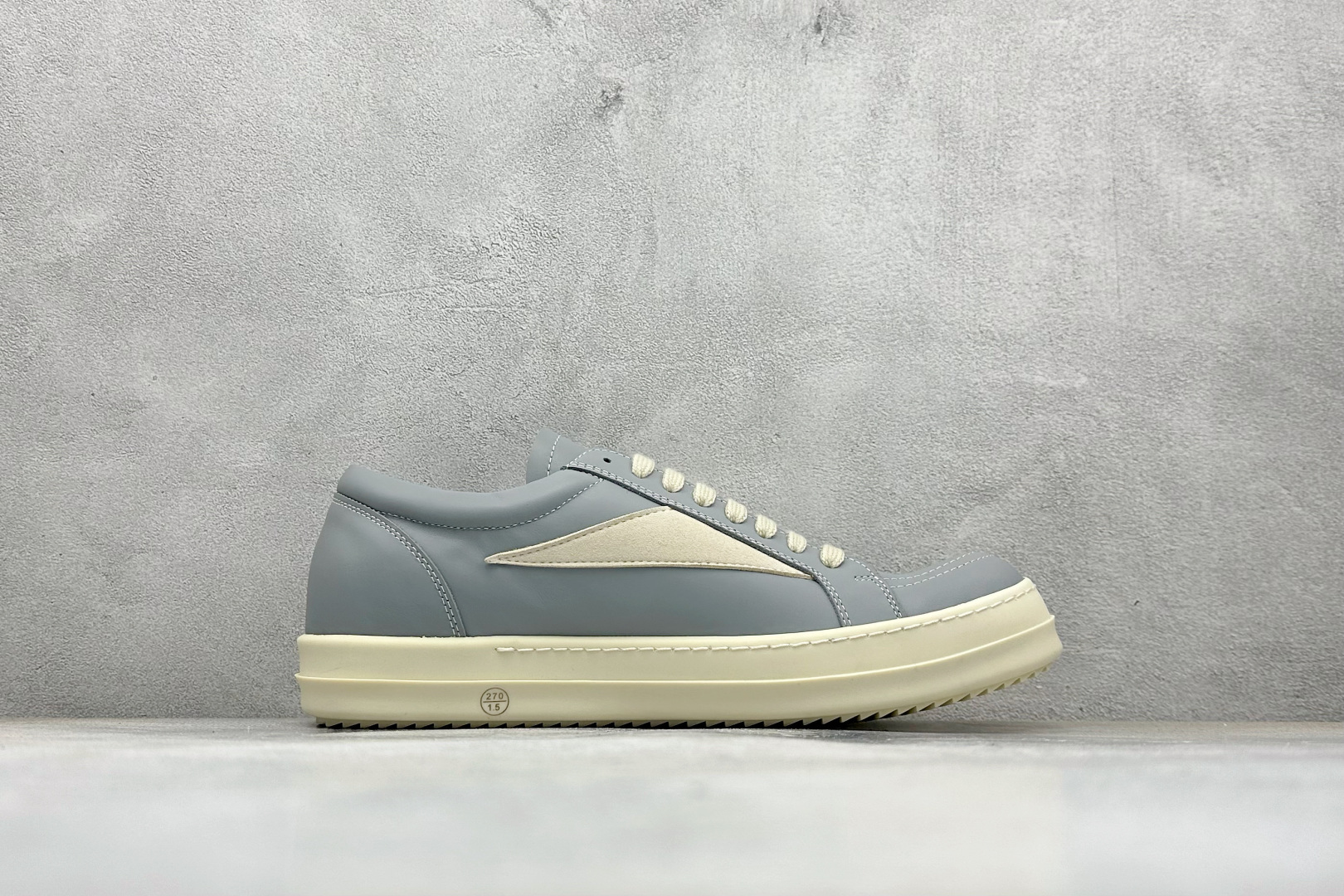 420 X1版瑞克欧文斯Rick owens 主线 经典西瓜头 RO低帮黑白绒面麂皮 RUO2B897LPOLVS