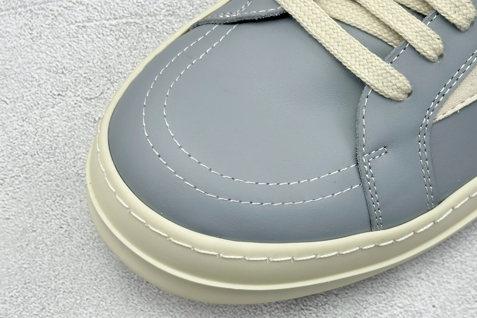 420 X1版瑞克欧文斯Rick owens 主线 经典西瓜头 RO低帮黑白绒面麂皮 RUO2B897LPOLVS