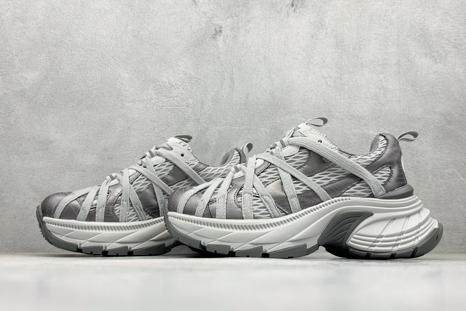 220 新晋潮流鞋靴品牌GGCC秋冬新款 张艺凡同款 GG-CC 2025 极客星球 8cm厚底增高 复古百搭捆绑 老爹鞋 G25X8617