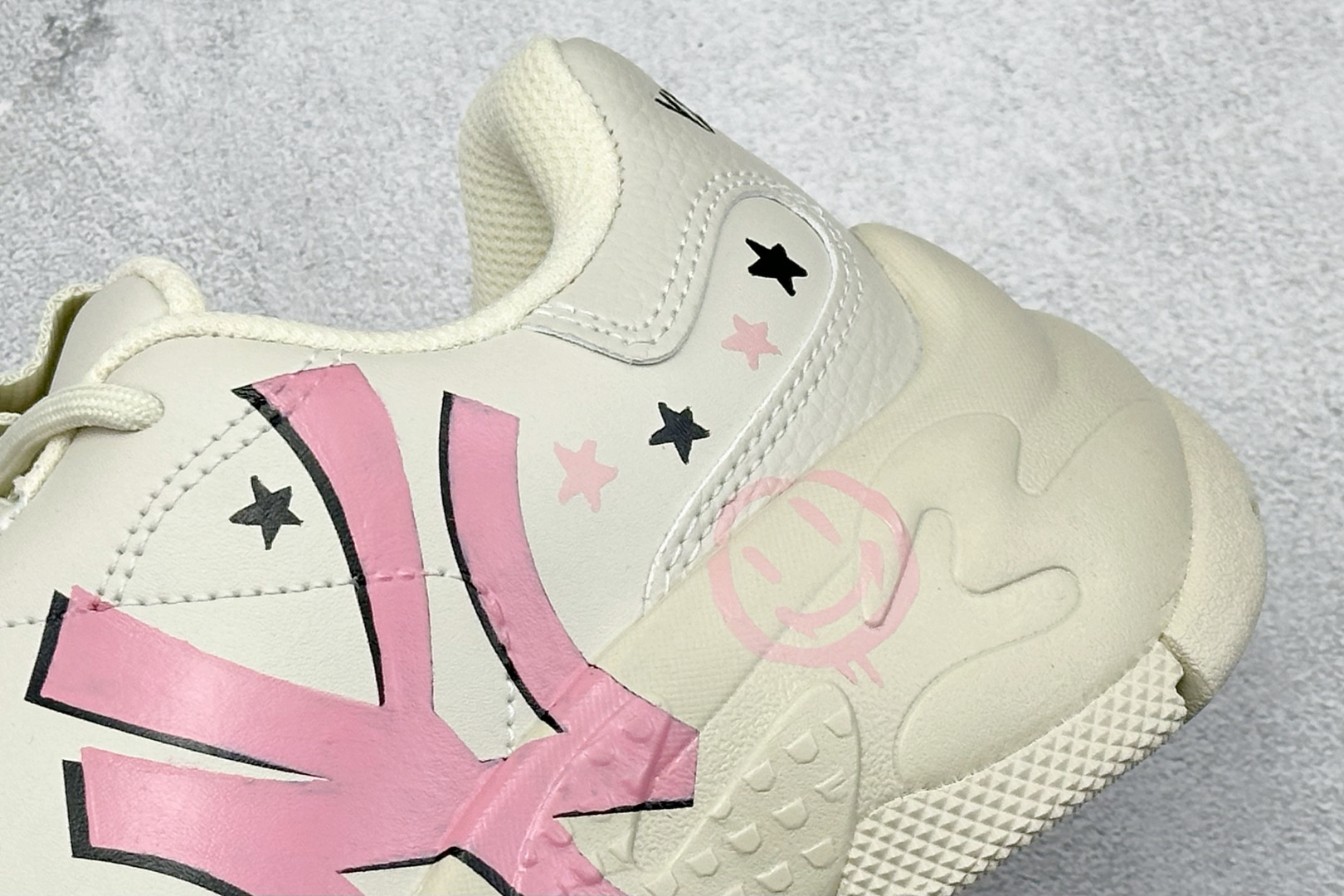 MLB NY 印花网红学长鞋 定制涂鸦恶作剧内增高6cm 原厂原档案数据开发 进口纳米材质 原厂全套手提