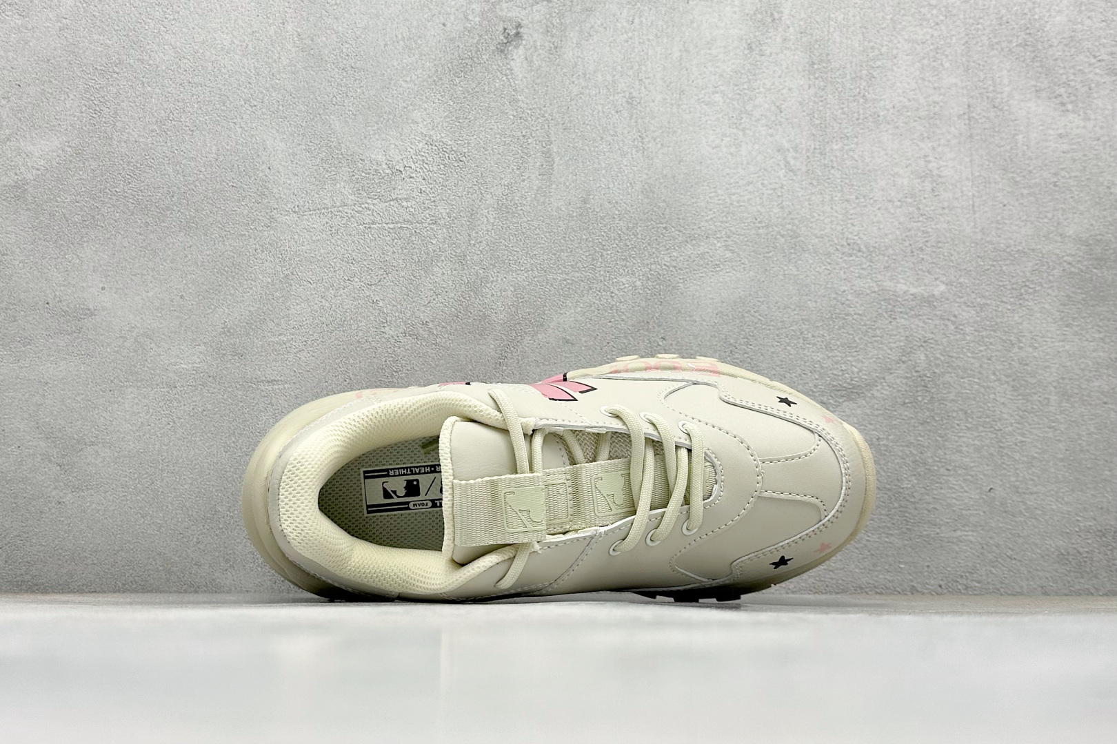 MLB NY 印花网红学长鞋 定制涂鸦恶作剧内增高6cm 原厂原档案数据开发 进口纳米材质 原厂全套手提