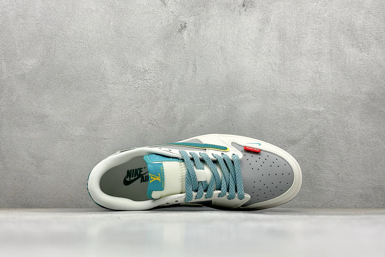 240 Air Jordan 1 Low AJ1 乔1 LV联名倒勾 高端定制 低帮复古篮球鞋 ZY1618-006