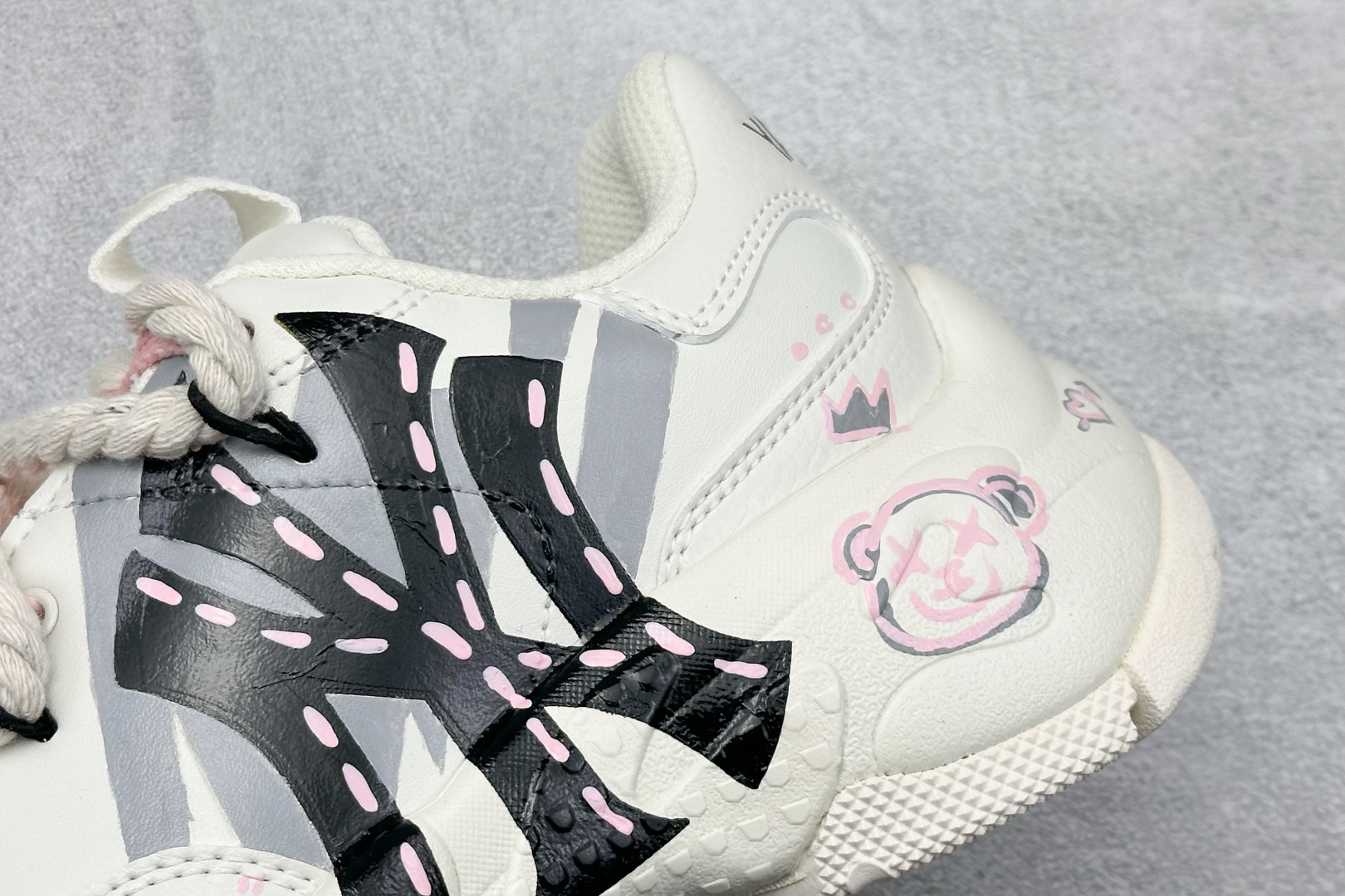 MLB NY 印花网红老爹鞋 定制涂鸦恶作剧 内增高6cm 3ASHC101N