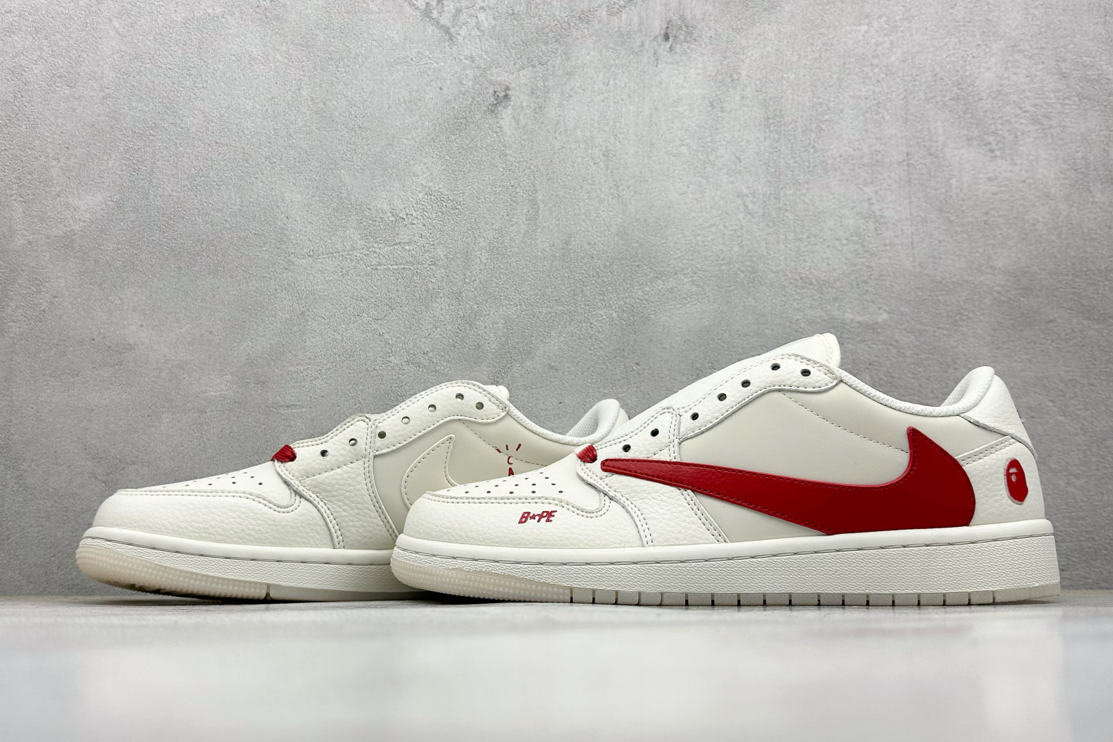 Travis Scott x Fragment Design x Jordan Air Jordan 1 Low SP Bape联名——“白红” DM7866-101