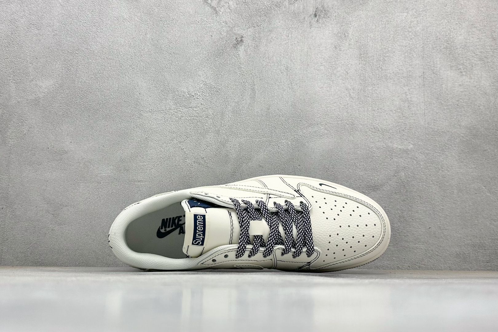 Travis Scott x Fragment Design x Air Jordan 1 Low SP AJ1 乔1米白Nike蓝 低帮文化休闲板鞋 XD0798-308