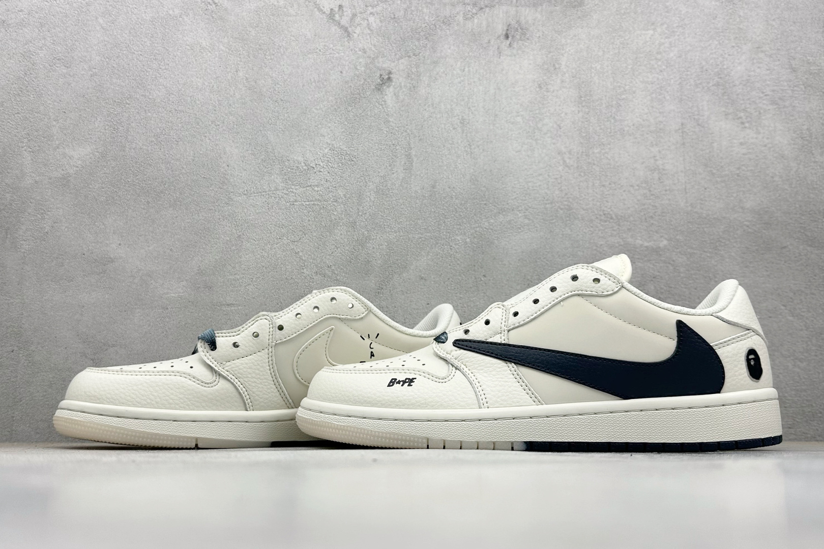 Travis Scott x Fragment Design x Jordan Air Jordan 1 Low SP Bape联名——“白深蓝” DM7866-102