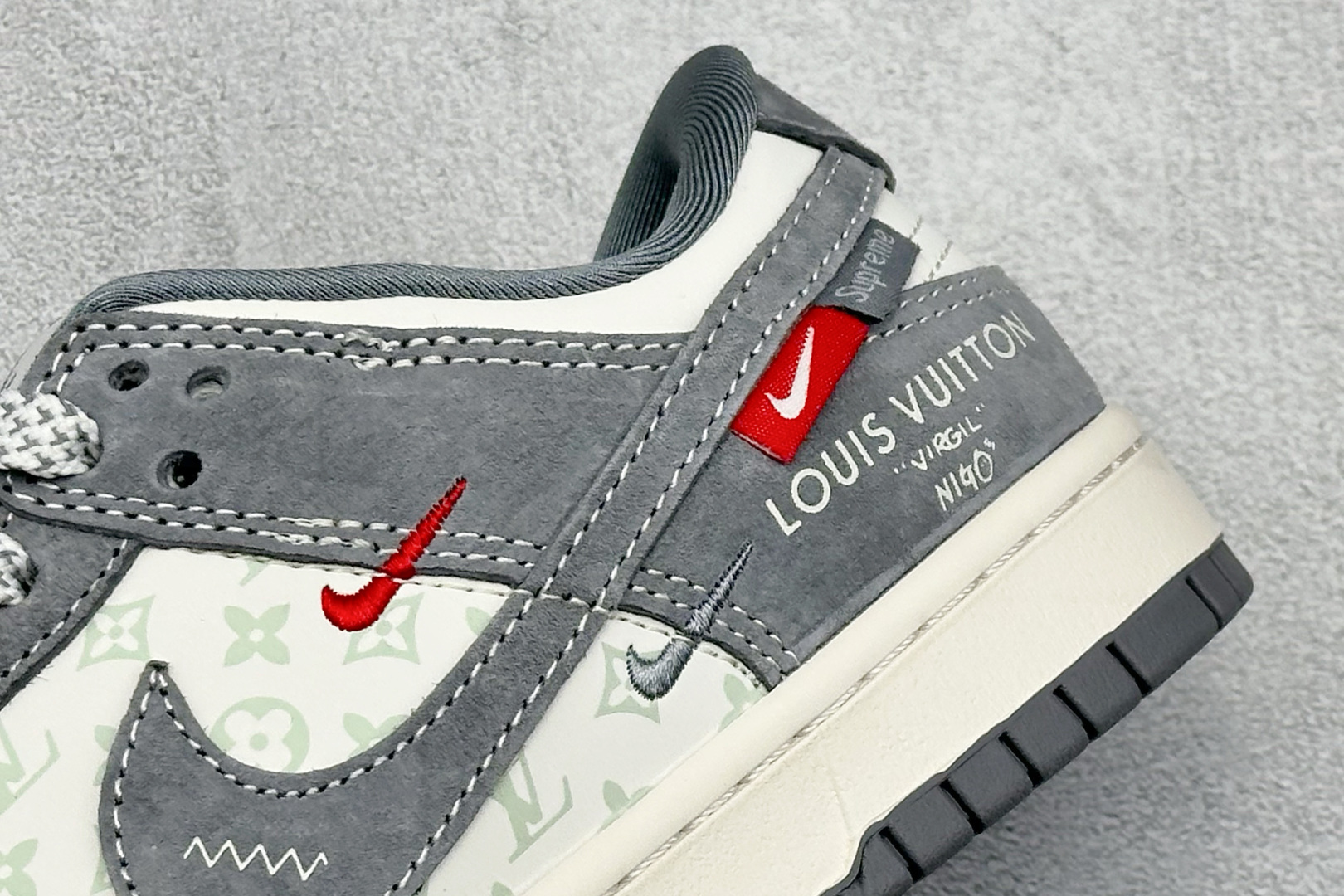 XC版Nike SB Dunk Low 联名 灰猪八红标 周年高端定制 低帮休闲板鞋 CX5050-Y13