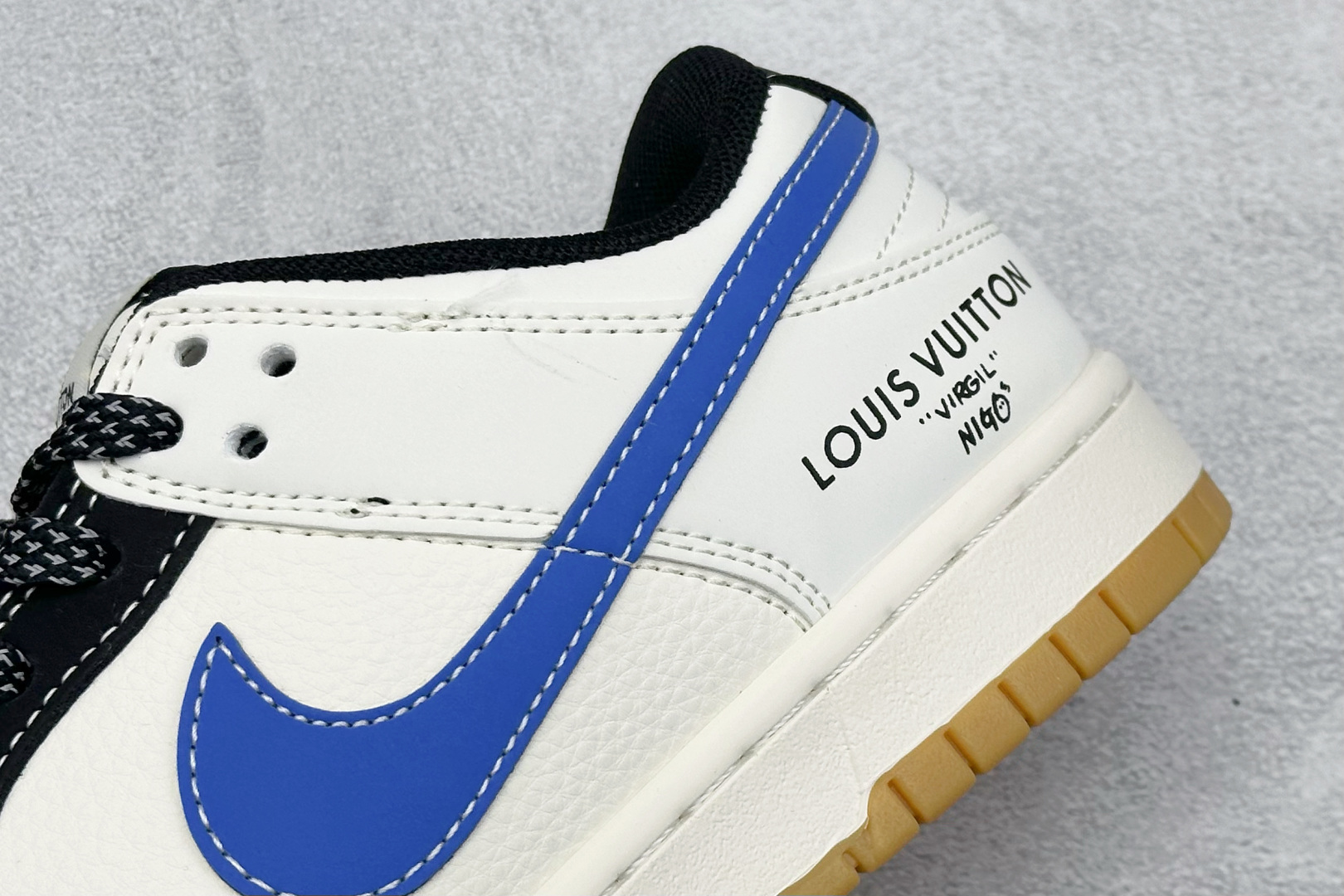 Nike SB Dunk Low LV联名 米黑篮生胶 周年高端定制 低帮休闲板鞋 JP1628-003