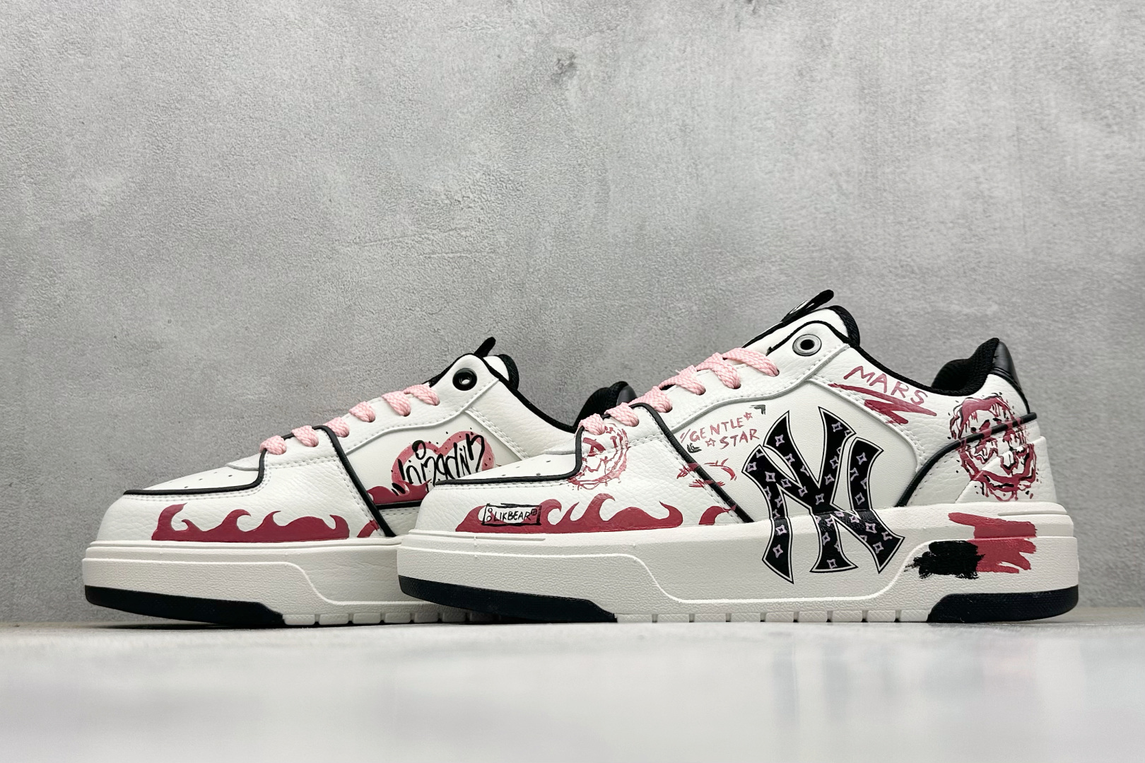 260 MLB NY 印花网红老爹鞋 定制涂鸦恶作剧 内增高6cm 3ASXCA12N