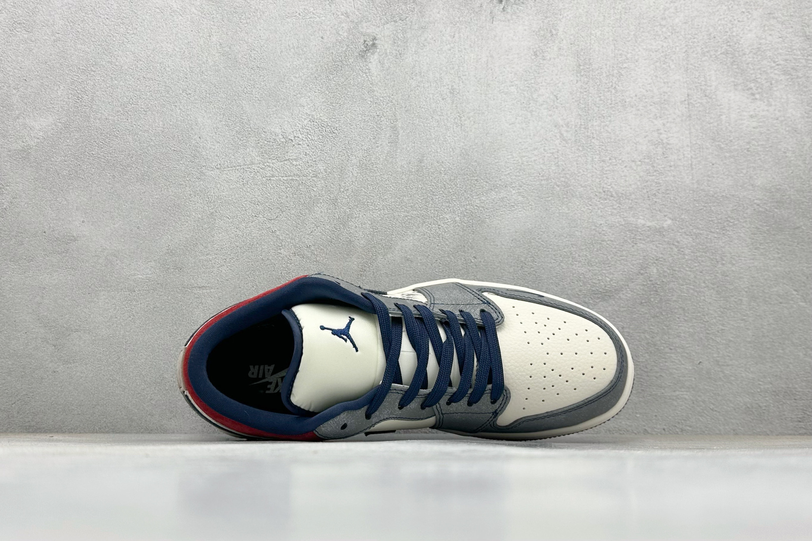 280 Air Jordan 1 Low AJ1 乔1 “巴黎世家联名---灰红蓝猪八”高端定制 低帮复古篮球鞋 QD1988-008