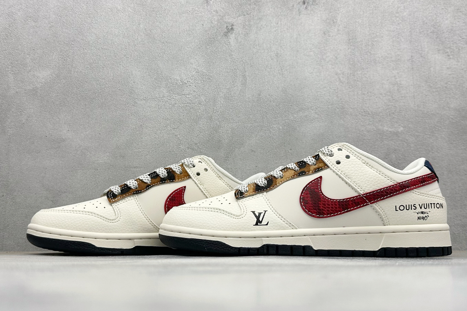 280 XC版Nike SB Dunk Low LV联名 暗红勾 周年高端定制 低帮休闲板鞋 XS6089-627