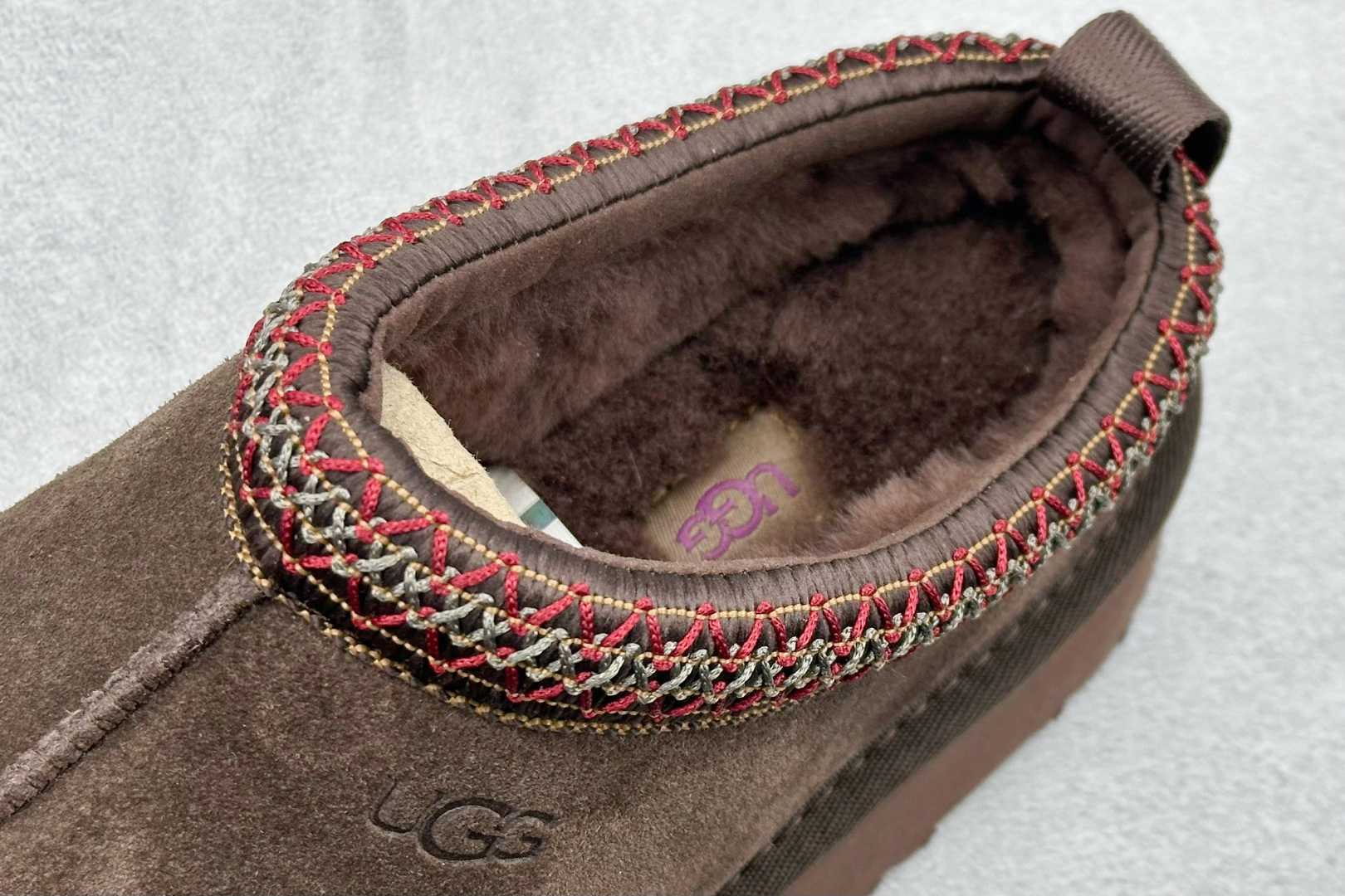 240 UGGTazz民族风厚底女款 小红书爆款 广州外贸大厂生产鞋头到鞋垫真羊皮毛 W1174471