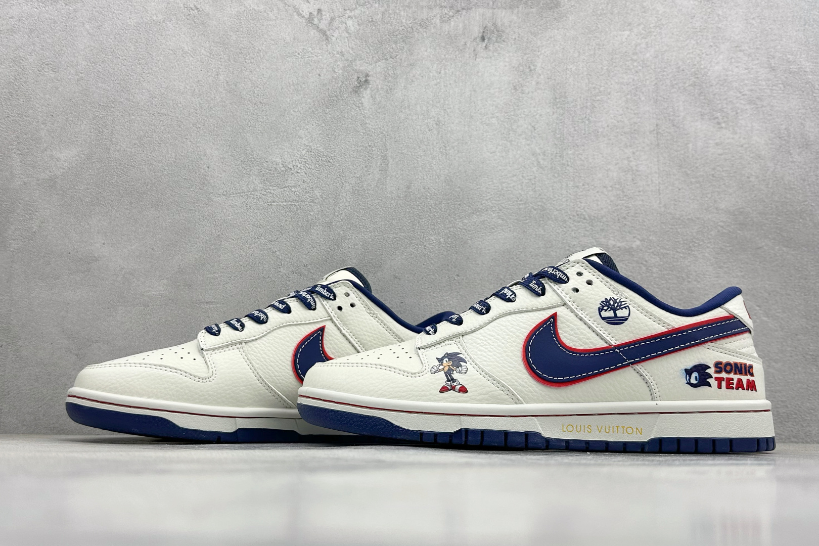 260 SC版Nike SB Dunk Low“LV 索尼克 三方联名——奶白绛蓝” 高端定制 低帮休闲板鞋 NH0601-479
