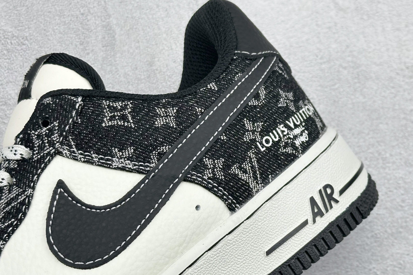 260 SC版NIke Air Force 1 '07 Low “LV联名--白黑牛仔” 空军一号低帮 运动鞋 休闲鞋 NH0601-579