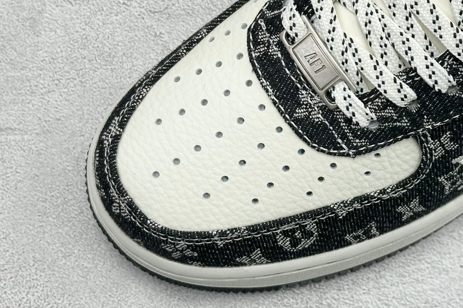 260 SC版NIke Air Force 1 '07 Low “LV联名--白黑牛仔” 空军一号低帮 运动鞋 休闲鞋 NH0601-579