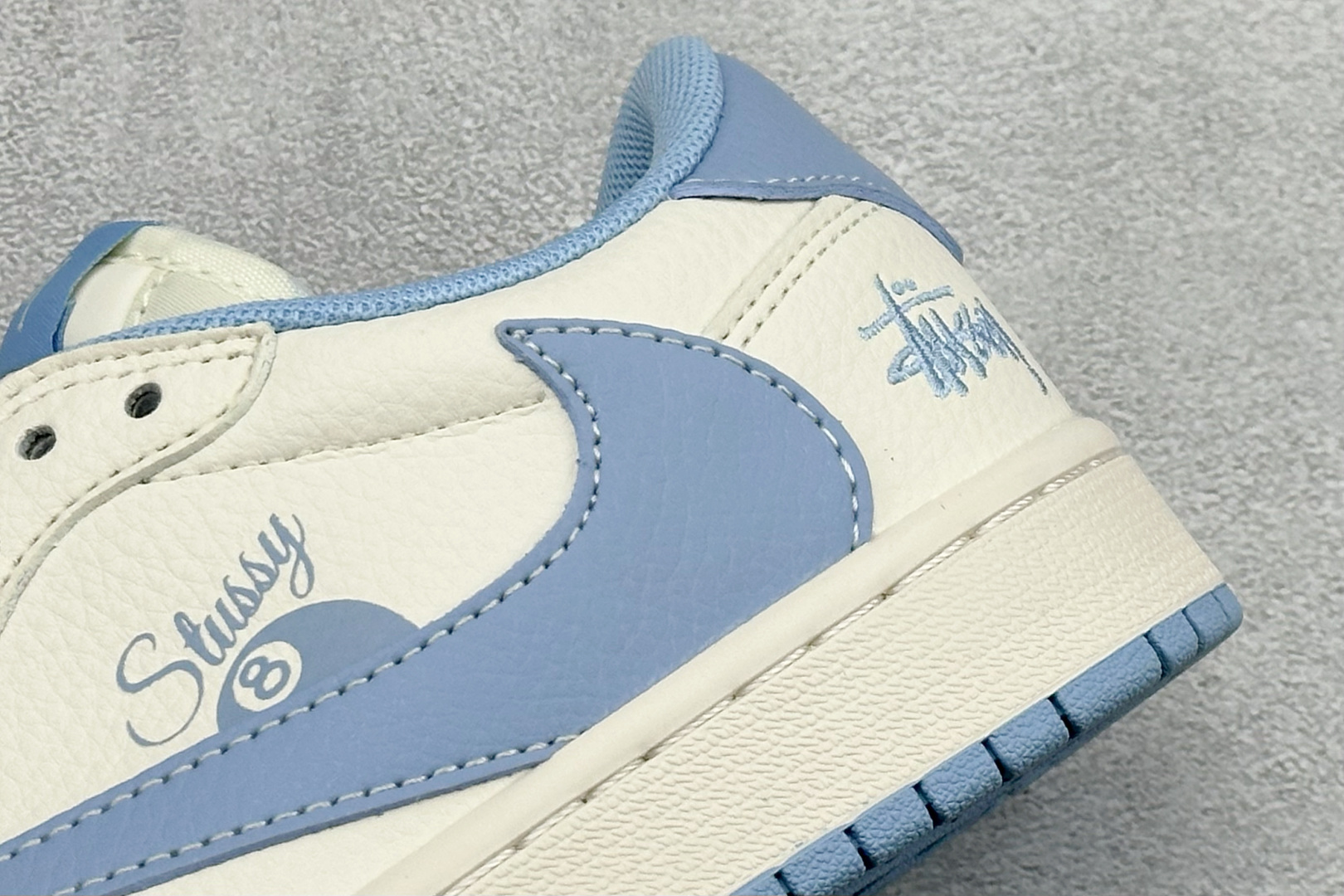 280 XC版Travis Scott x Fragment Design x Air Jordan 1 Low SP AJ1 乔1斯图西联名 台球蓝勾 低帮文化休闲板鞋 XS7089-602