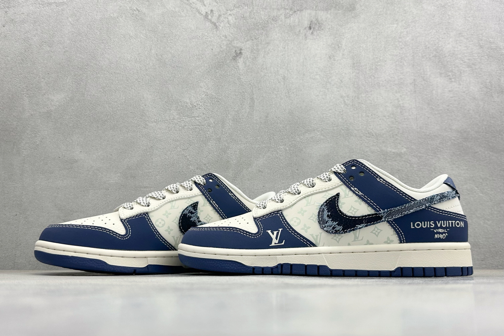 280 XC版Nike SB Dunk Low LV联名 做旧牛仔勾 周年高端定制 低帮休闲板鞋 XS6089-631