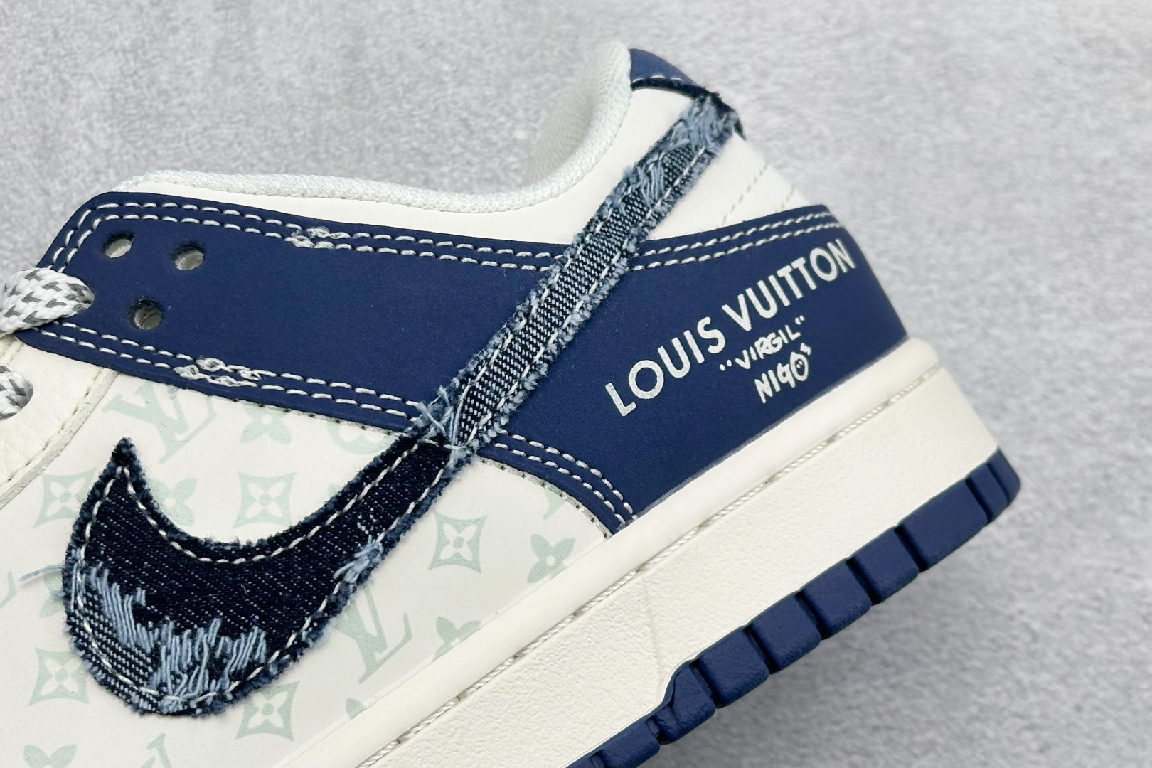 280 XC版Nike SB Dunk Low LV联名 做旧牛仔勾 周年高端定制 低帮休闲板鞋 XS6089-631