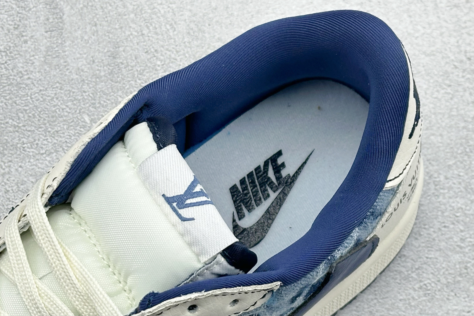 280 SC版Travis Scott x Fragment Design x Air Jordan 1 Low SP AJ1 乔1联名 白蓝牛仔 低帮文化休闲板鞋 LD2028-046