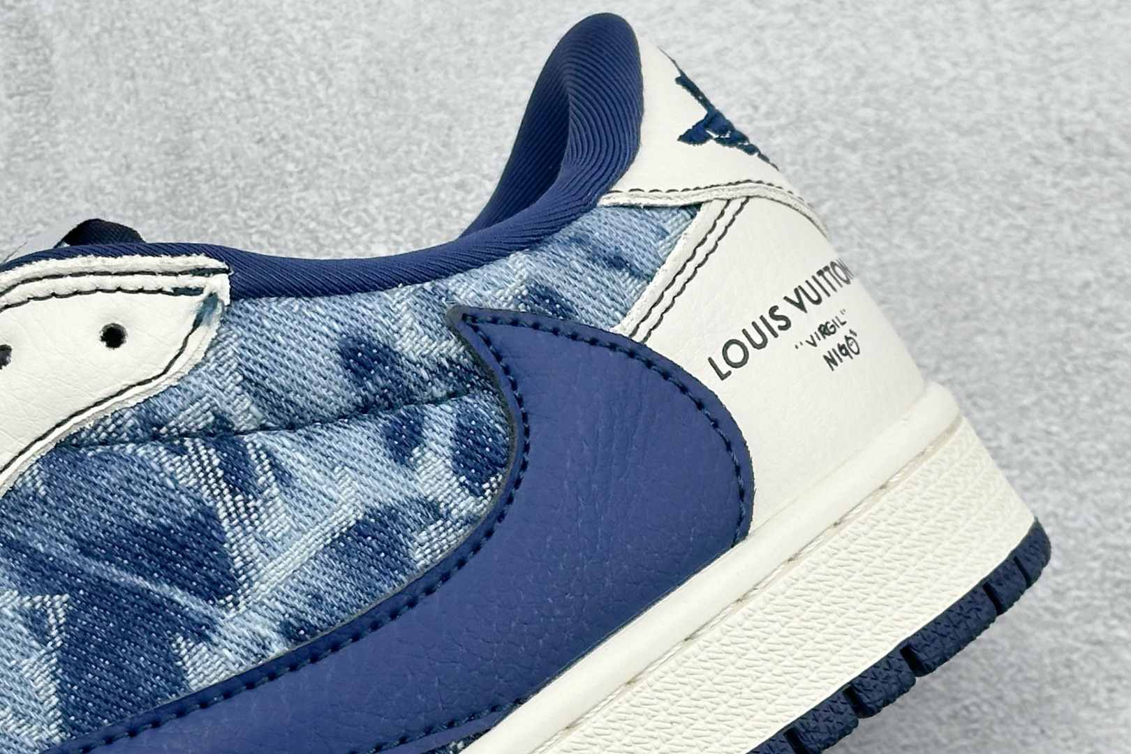 280 SC版Travis Scott x Fragment Design x Air Jordan 1 Low SP AJ1 乔1联名 白蓝牛仔 低帮文化休闲板鞋 LD2028-046