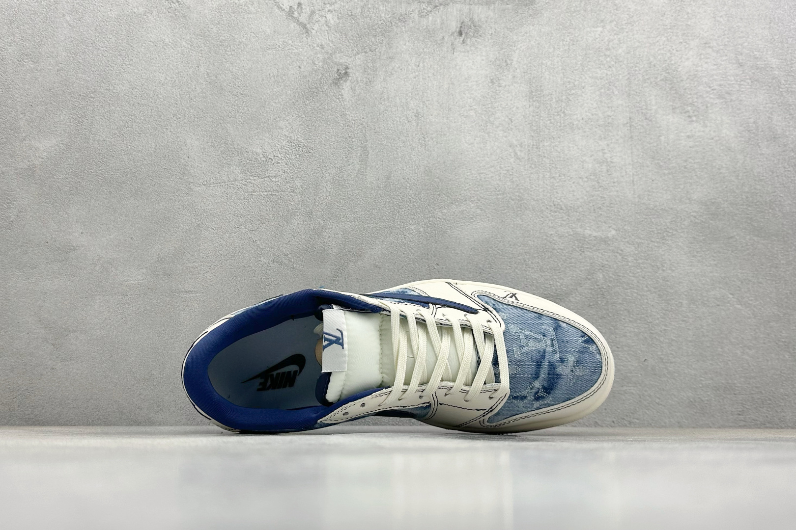280 SC版Travis Scott x Fragment Design x Air Jordan 1 Low SP AJ1 乔1联名 白蓝牛仔 低帮文化休闲板鞋 LD2028-046